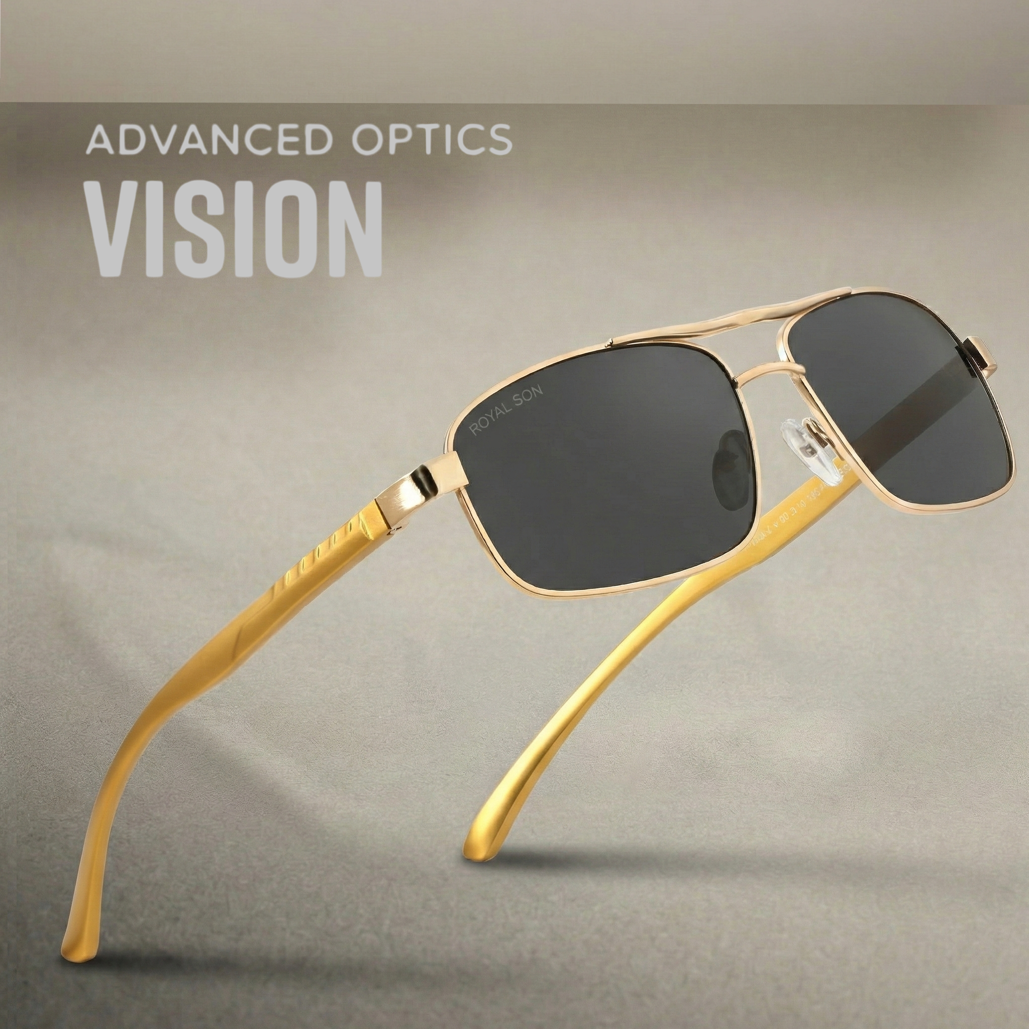 Royal Son Rectangular Polarized Men Sunglasses - CHI0085-C4