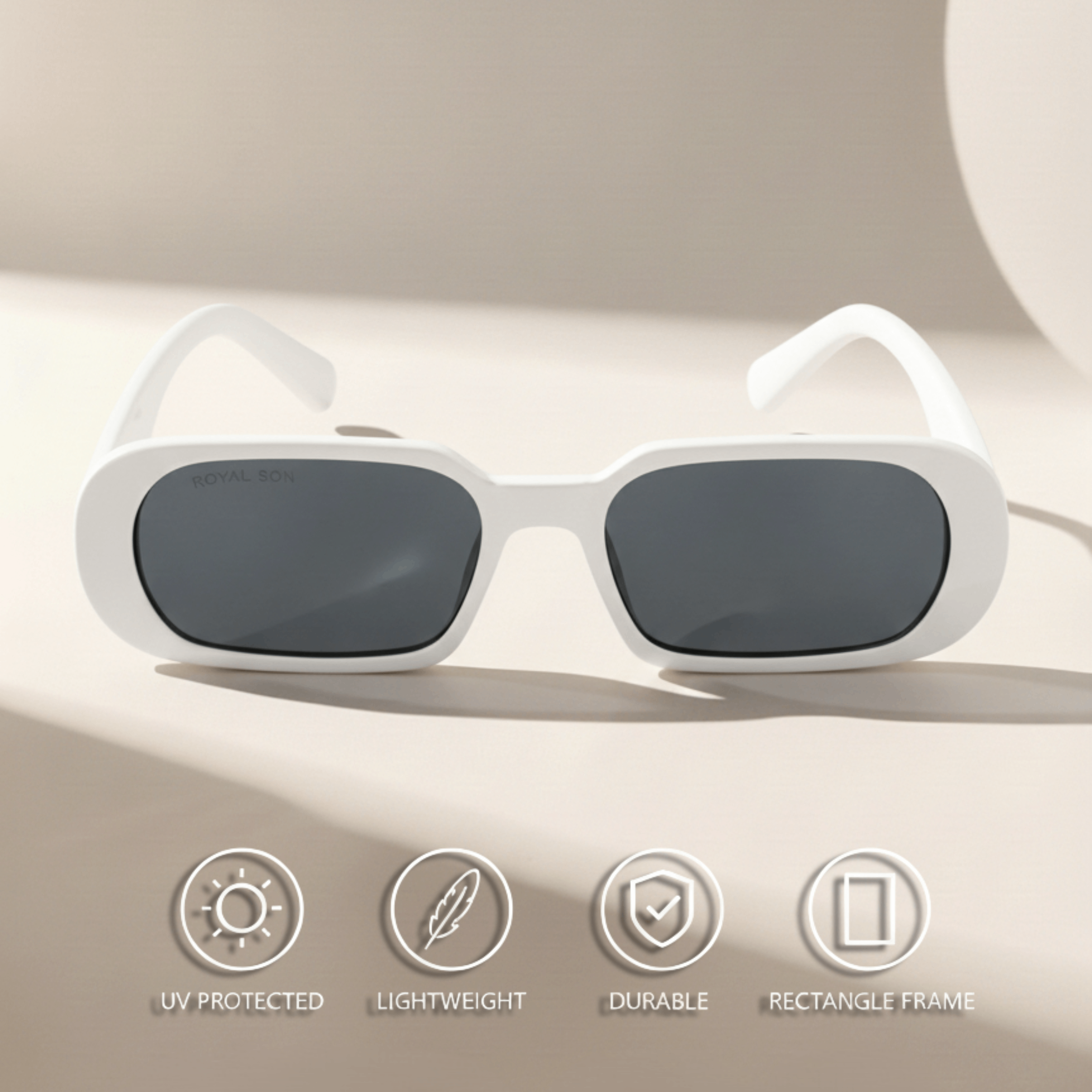 Royal Son Rectangular UV Protected Women Sunglasses - CHIWM00120-C3