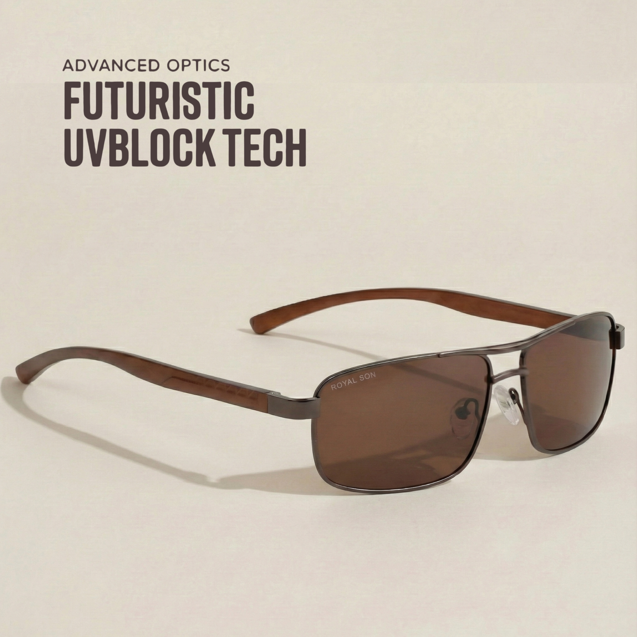 Royal Son Rectangular Polarized Men Sunglasses - CHI0085-C3