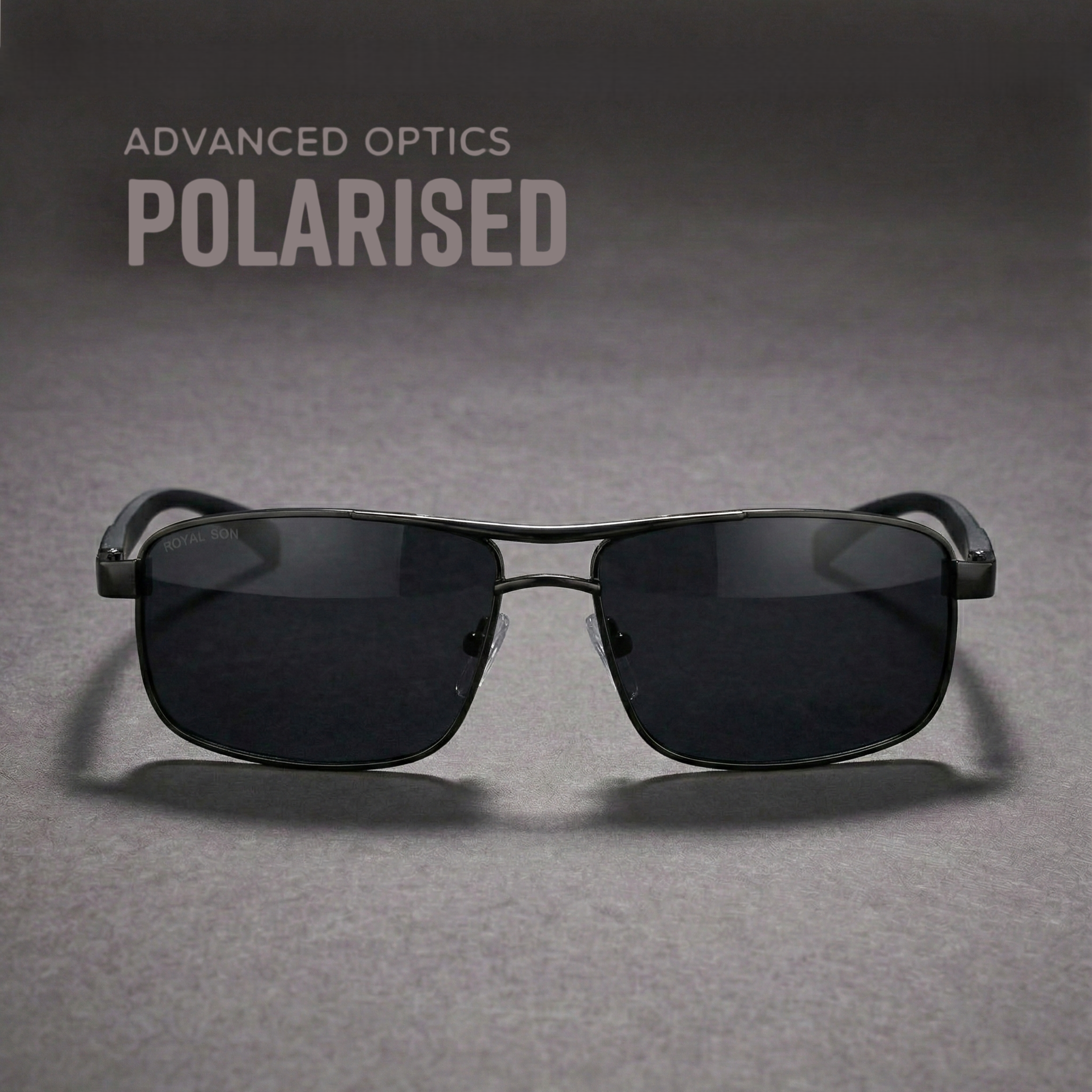 Royal Son Rectangular Polarized Men Sunglasses - CHI0085-C1