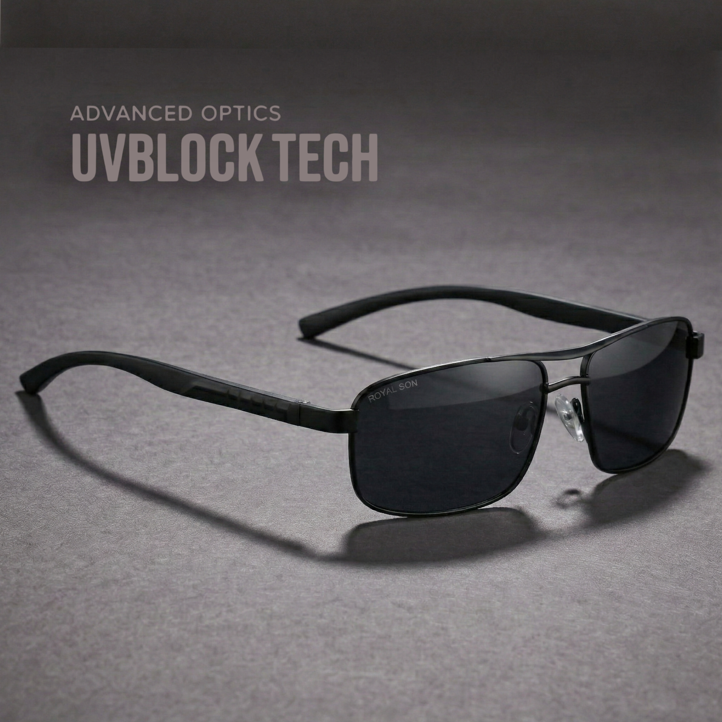 Royal Son Rectangular Polarized Men Sunglasses - CHI0085-C1