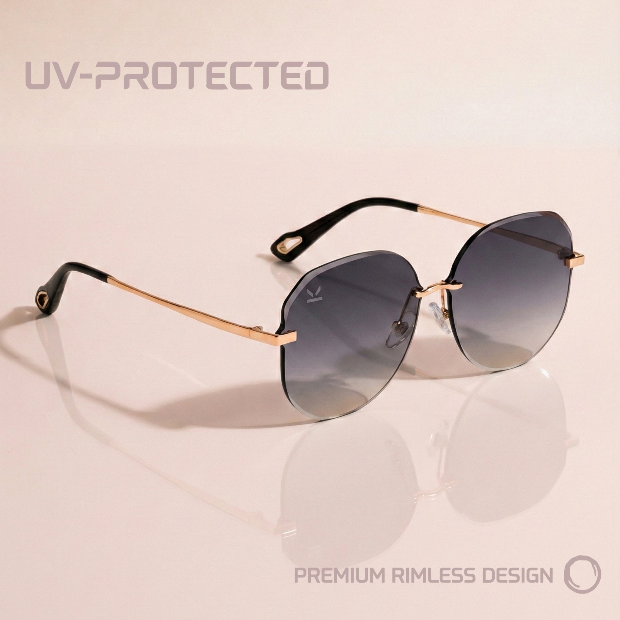 PERKEY UV Protected Branded Oversized Goggles For Women - PRKY0015-C2