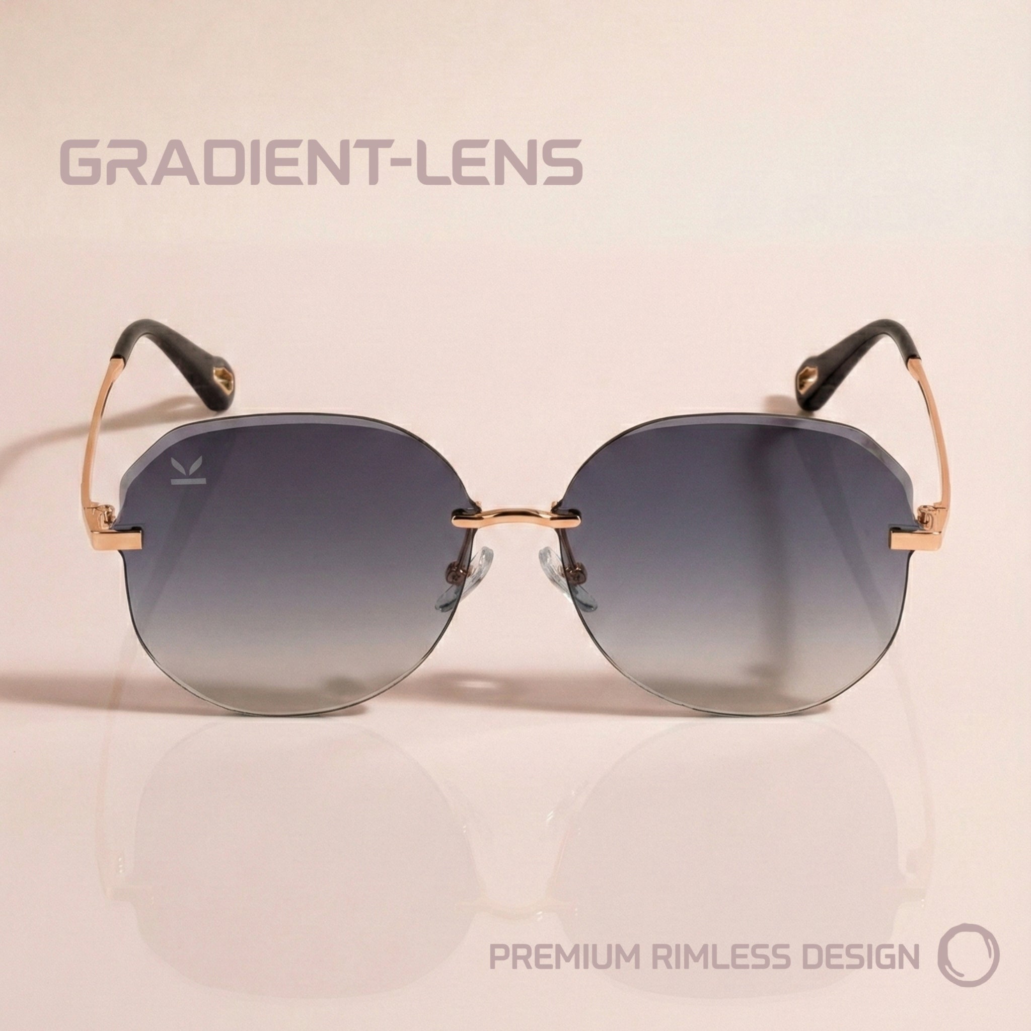 PERKEY UV Protected Branded Oversized Goggles For Women - PRKY0015-C2