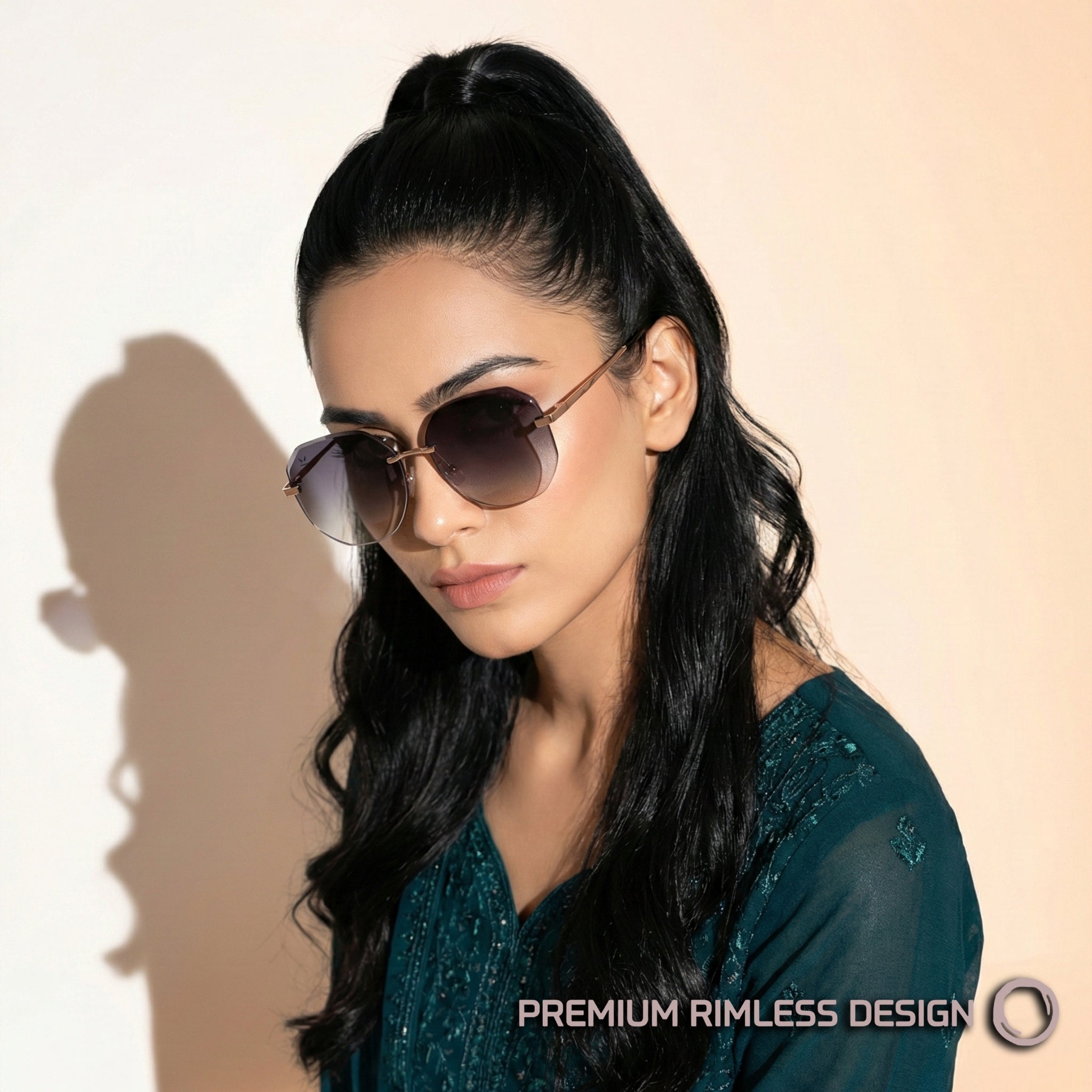 PERKEY UV Protected Branded Oversized Goggles For Women - PRKY0015-C2