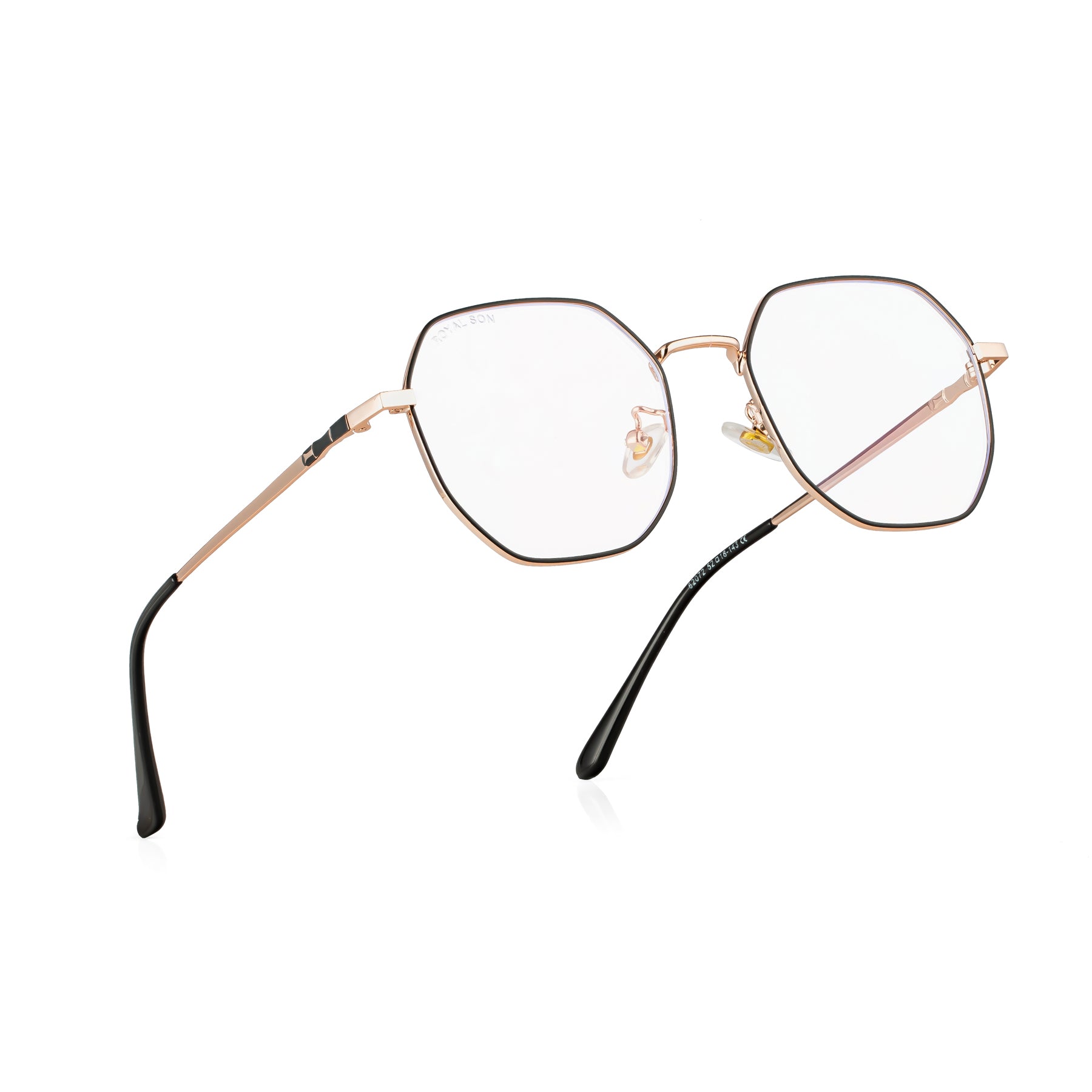 Royal Son Hexagonal Blue Ray Cut Men Women Eye Glasses - SF0019-C4