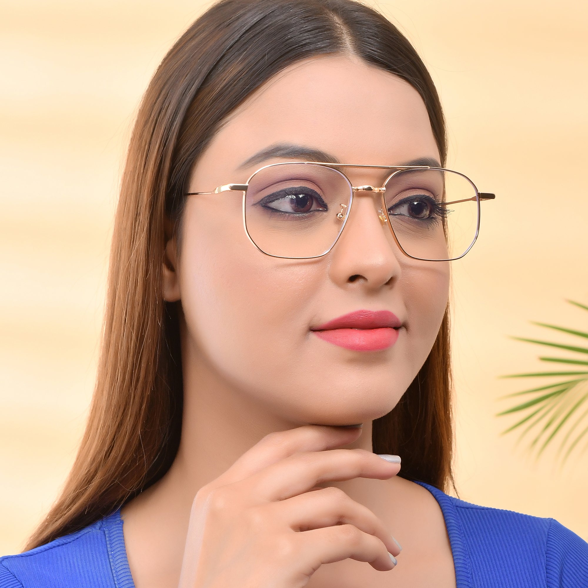 Royal Son Square Blue Ray Cut Men Women Eye Glasses - SF0020-C3