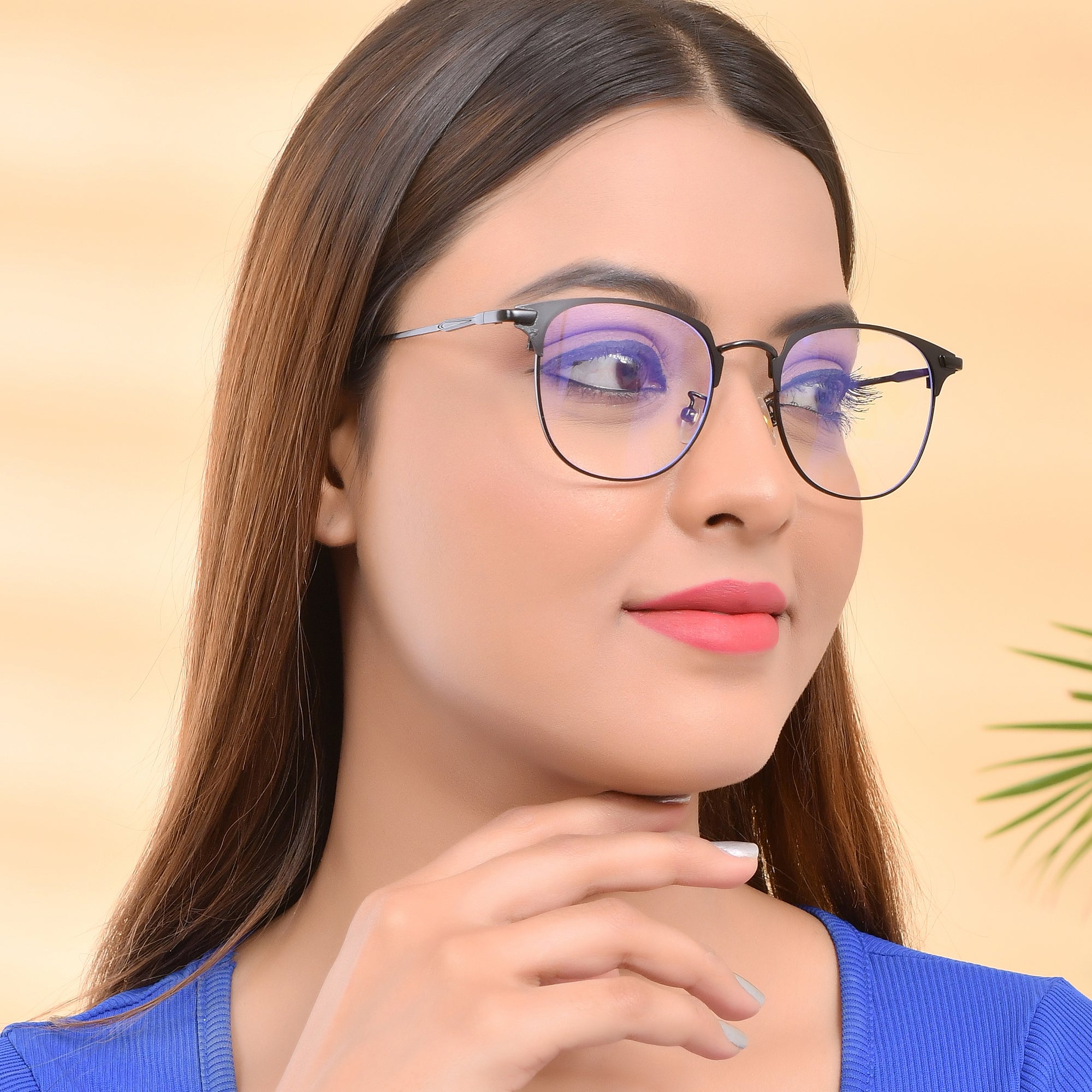 Royal Son Round Blue Ray Cut Men Women Eye Glasses - SF0022-C1