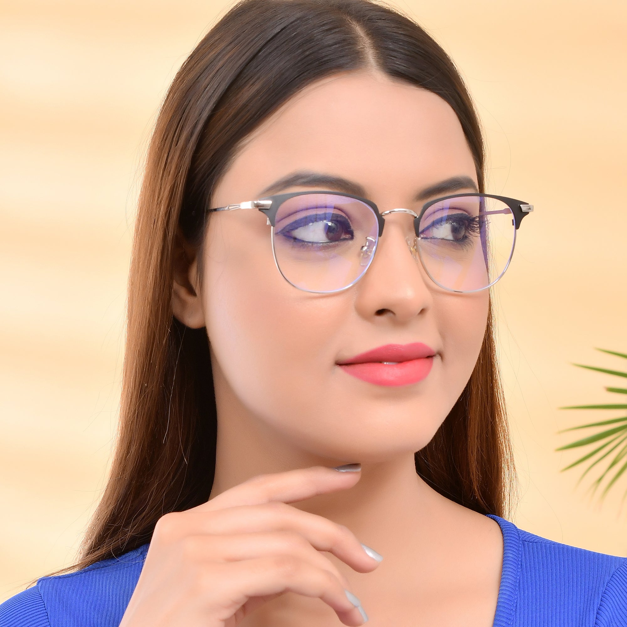Royal Son Round Blue Ray Cut Men Women Eye Glasses - SF0022-C2