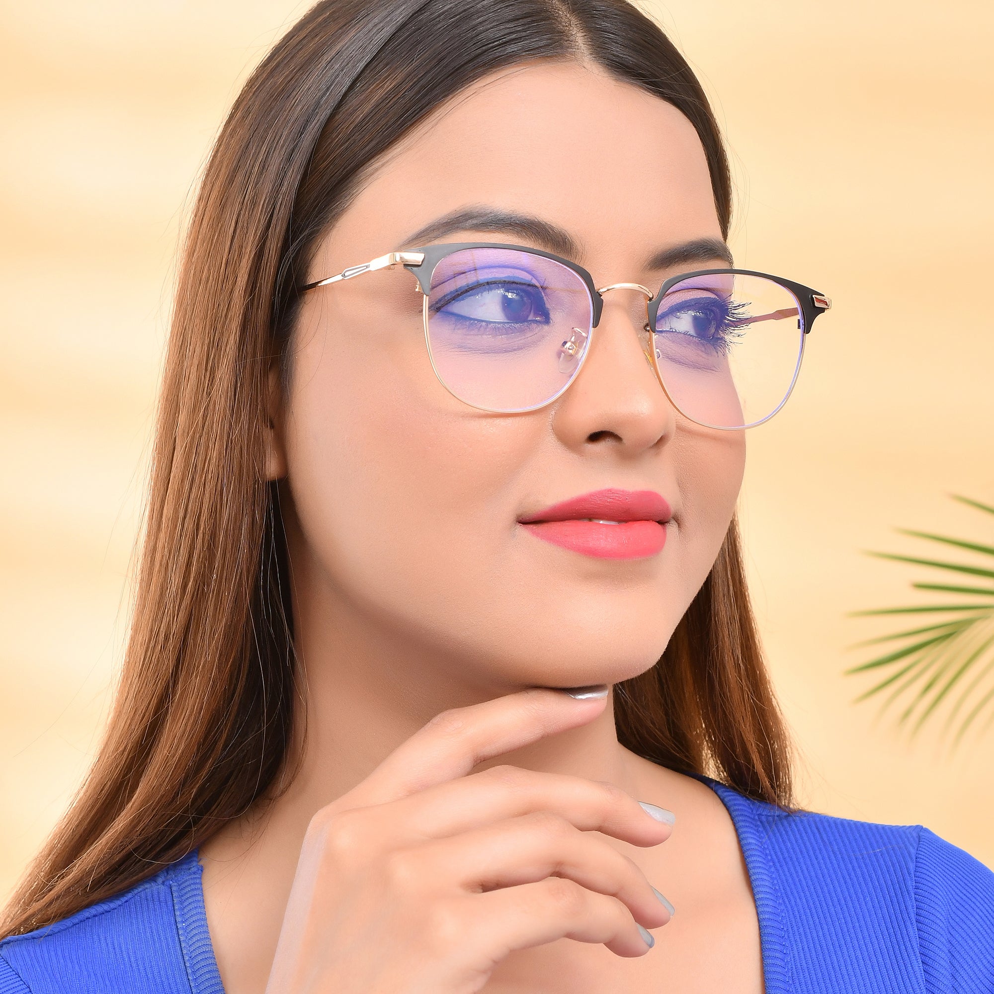 Royal Son Round Blue Ray Cut Men Women Eye Glasses - SF0022-C3