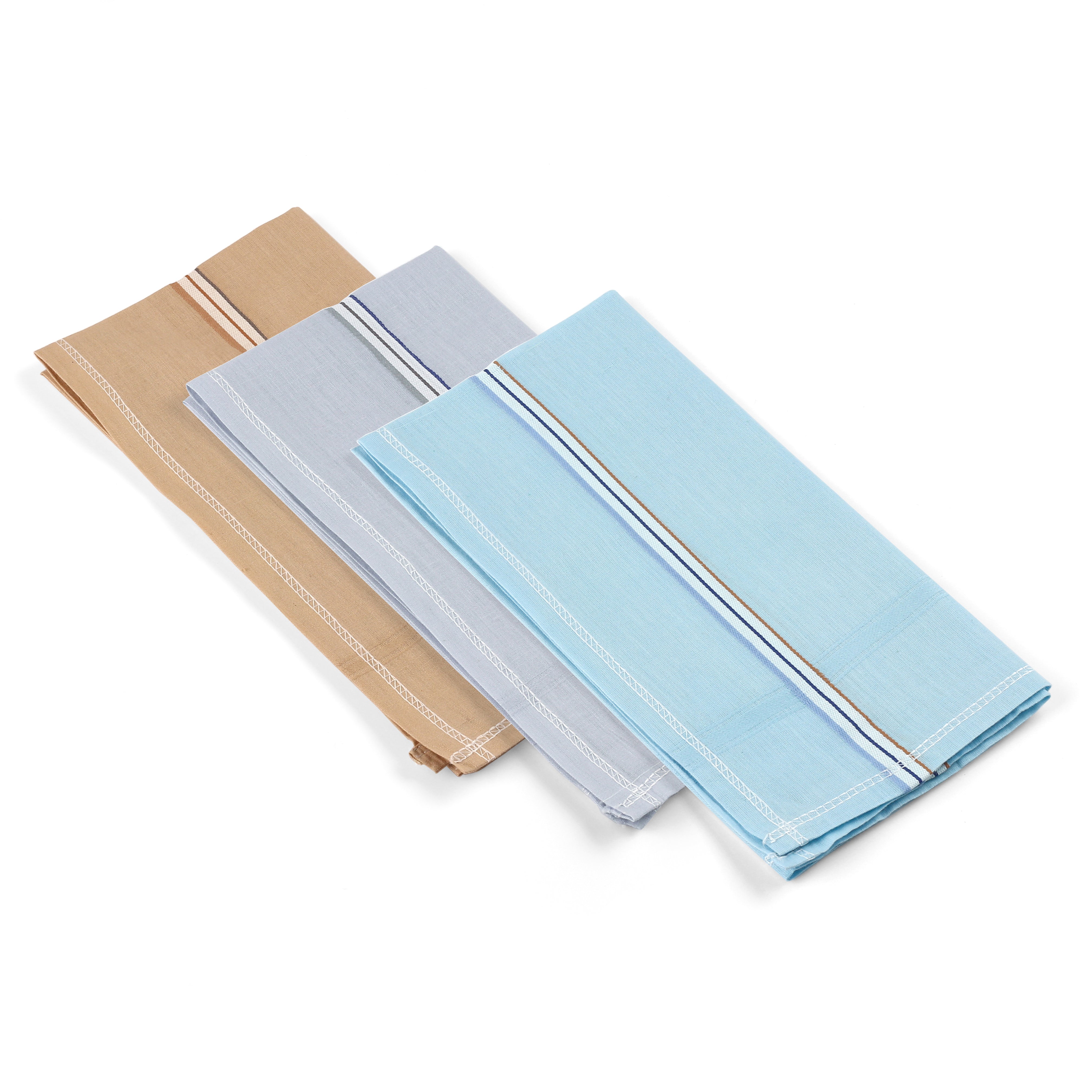 ROYAL SON Premium Cotton Fabric Handkerchief Men's Hanky (Multicolor) (Pack of 12) - HNYK-MLTI-12P