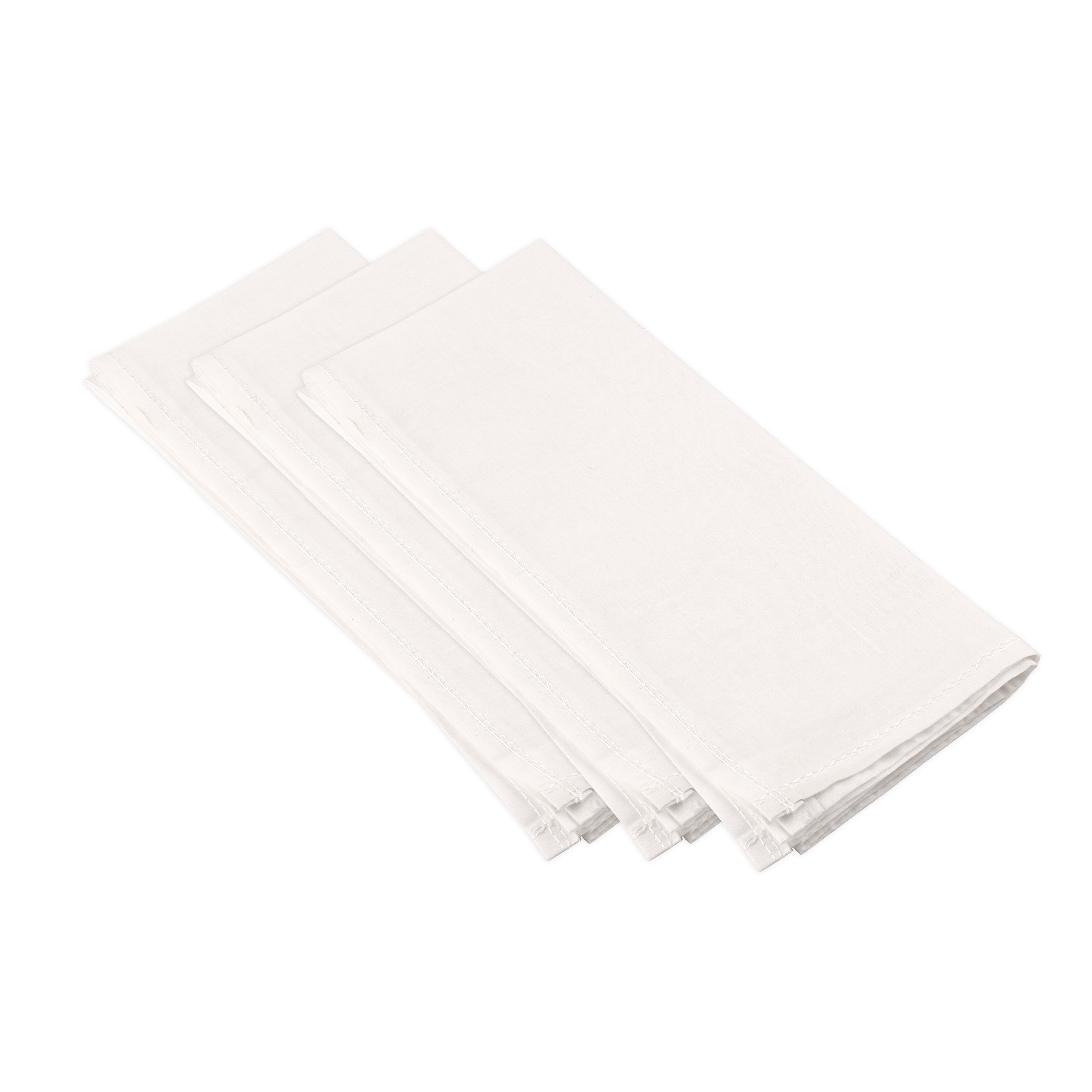 ROYAL SON Premium Cotton Fabric Handkerchief Men's Hankys (Pack of 12) - HNYK-WT-BG-12P