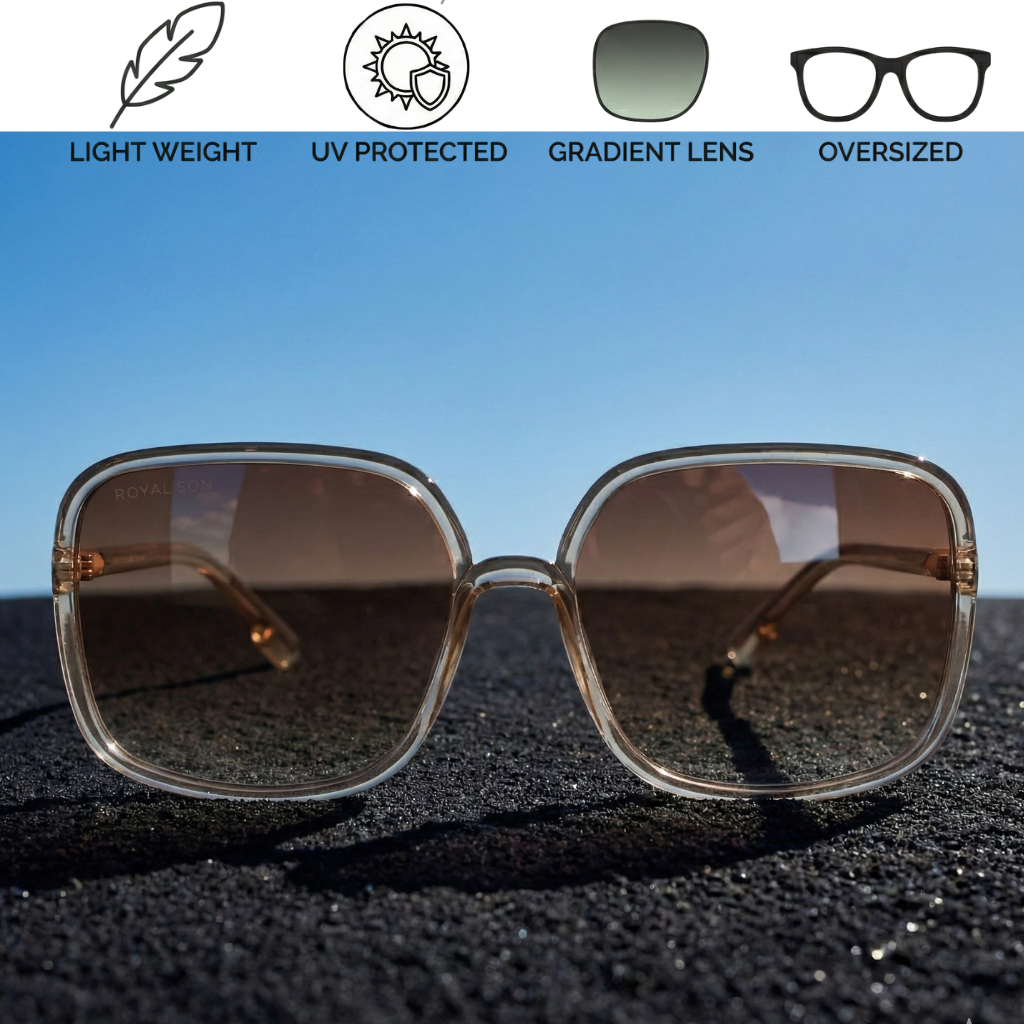 Royal Son Oversized Square UV Protected Women Sunglasses - CHI0096-C2