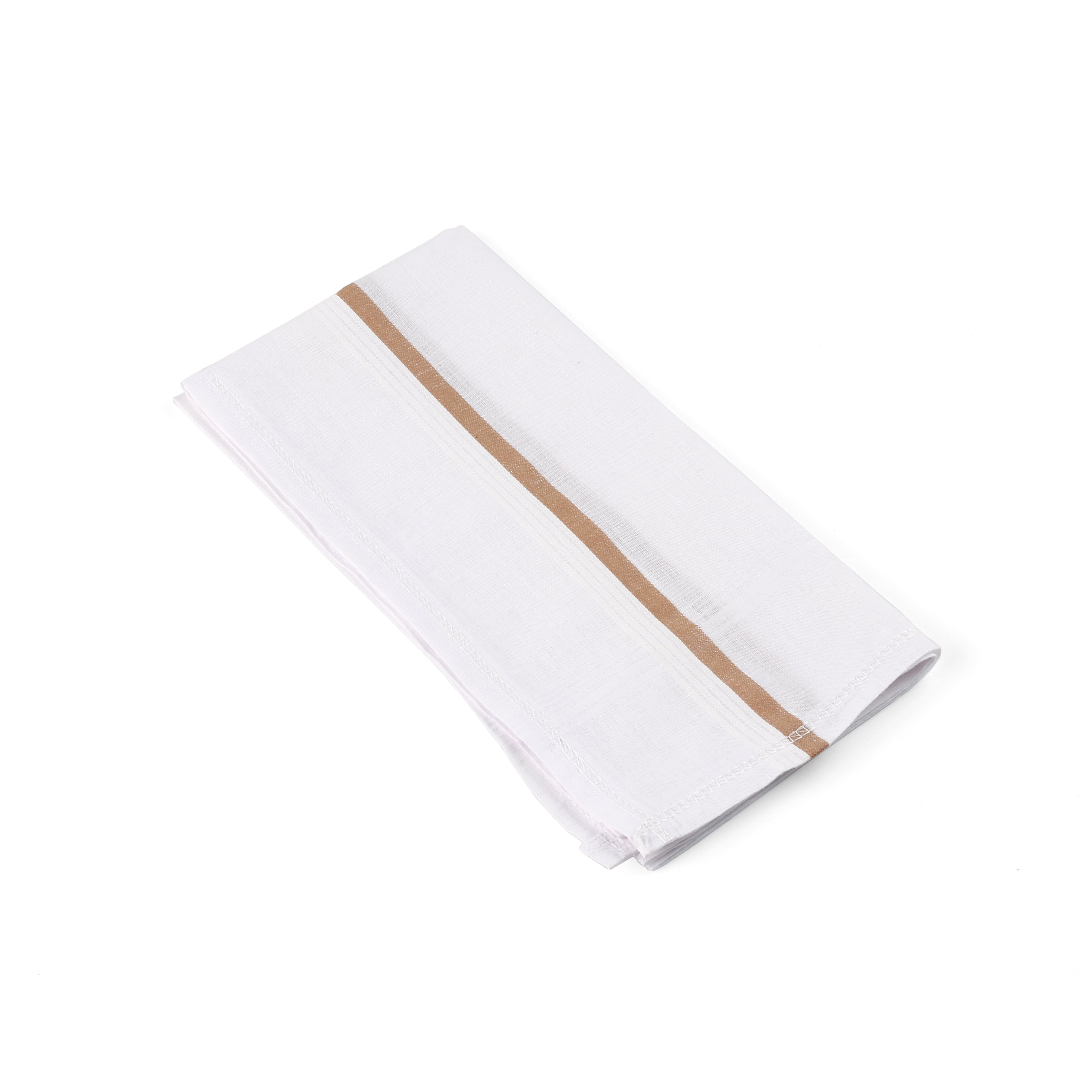 ROYAL SON Men's Premium Cotton Casual Handkerchief Hanky (Pack of 06) - HNYK-WT-CLR-6P