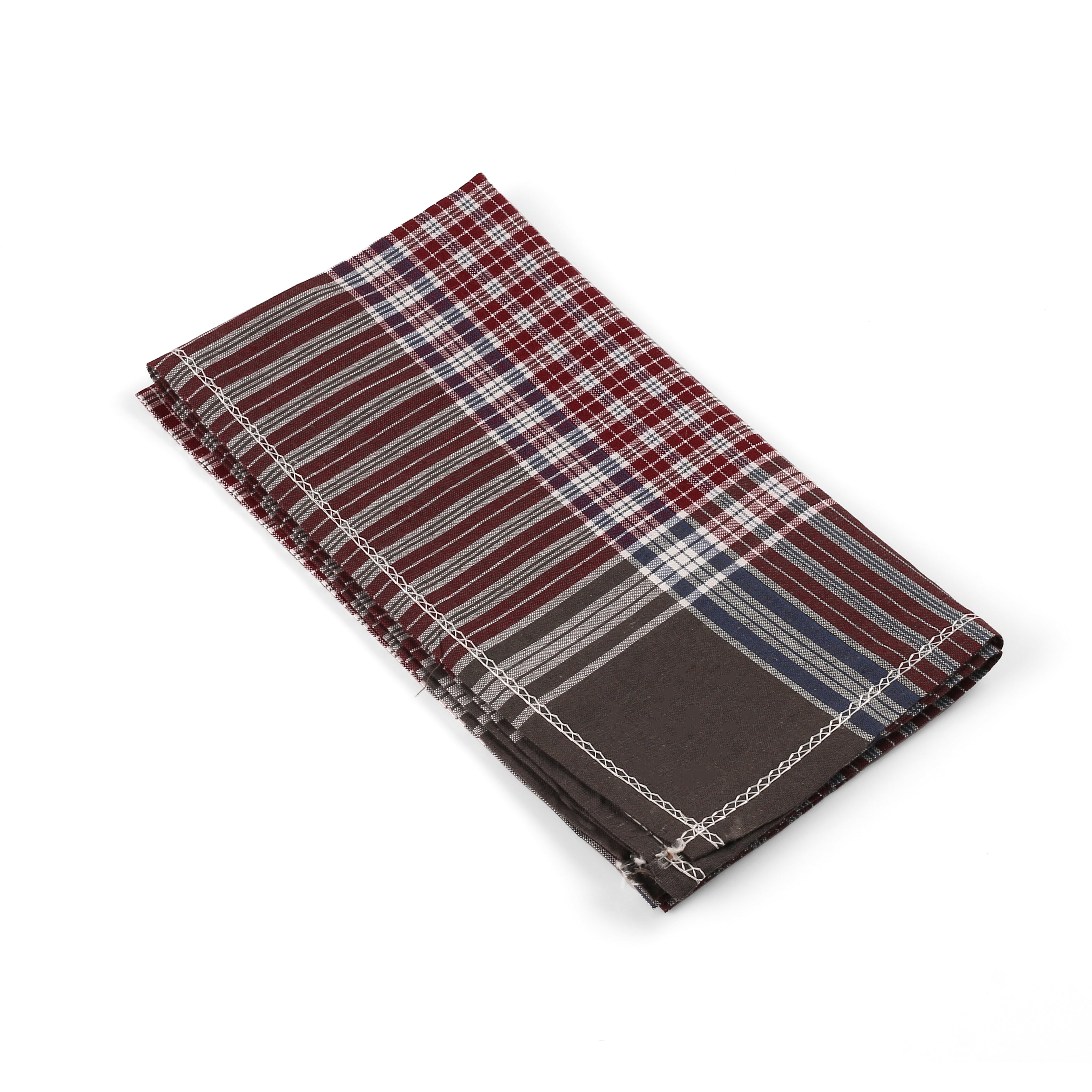 ROYAL SON Men's Premium Cotton Casual Handkerchief Hanky (Multicolor) (Pack of 06) - HNYK-CHKS-6P