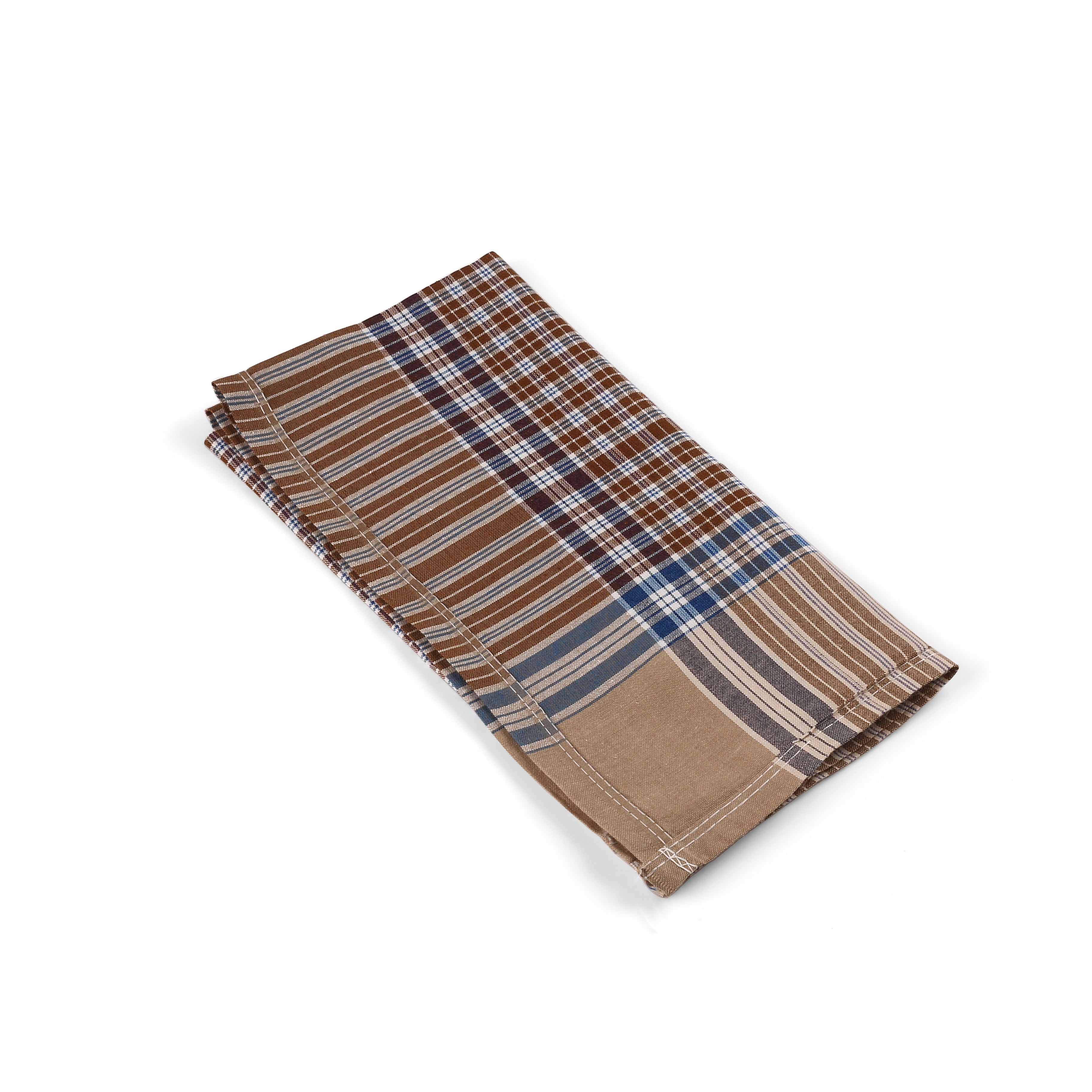 ROYAL SON Premium Cotton Fabric Handkerchief Men's Hanky (Multicolor) (Pack of 12) - HNYK-CHKS-12P