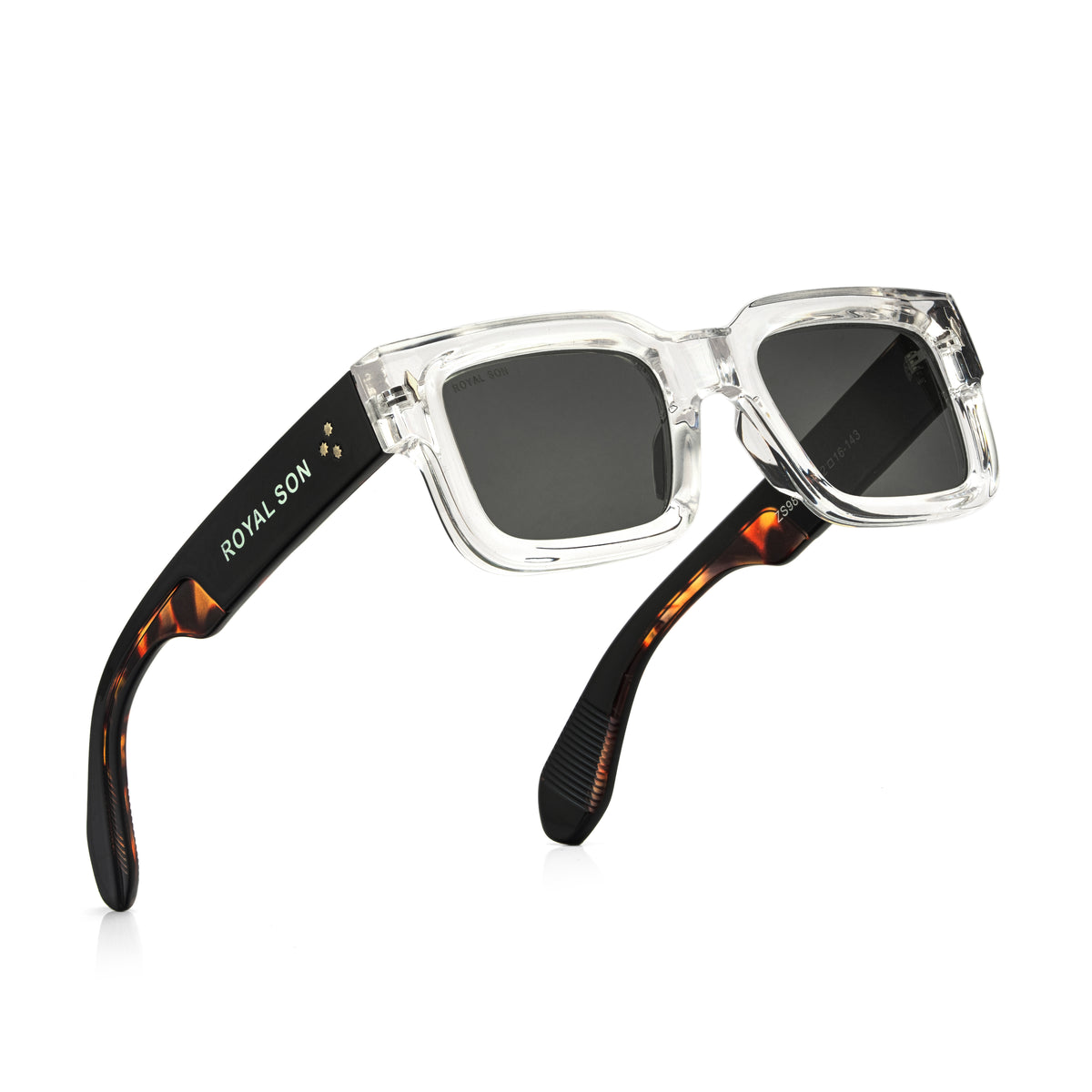 Royal Son Polarized Square Green Lens UV Protection Sunglasses for Men & Women  - SG-RS1115-C4