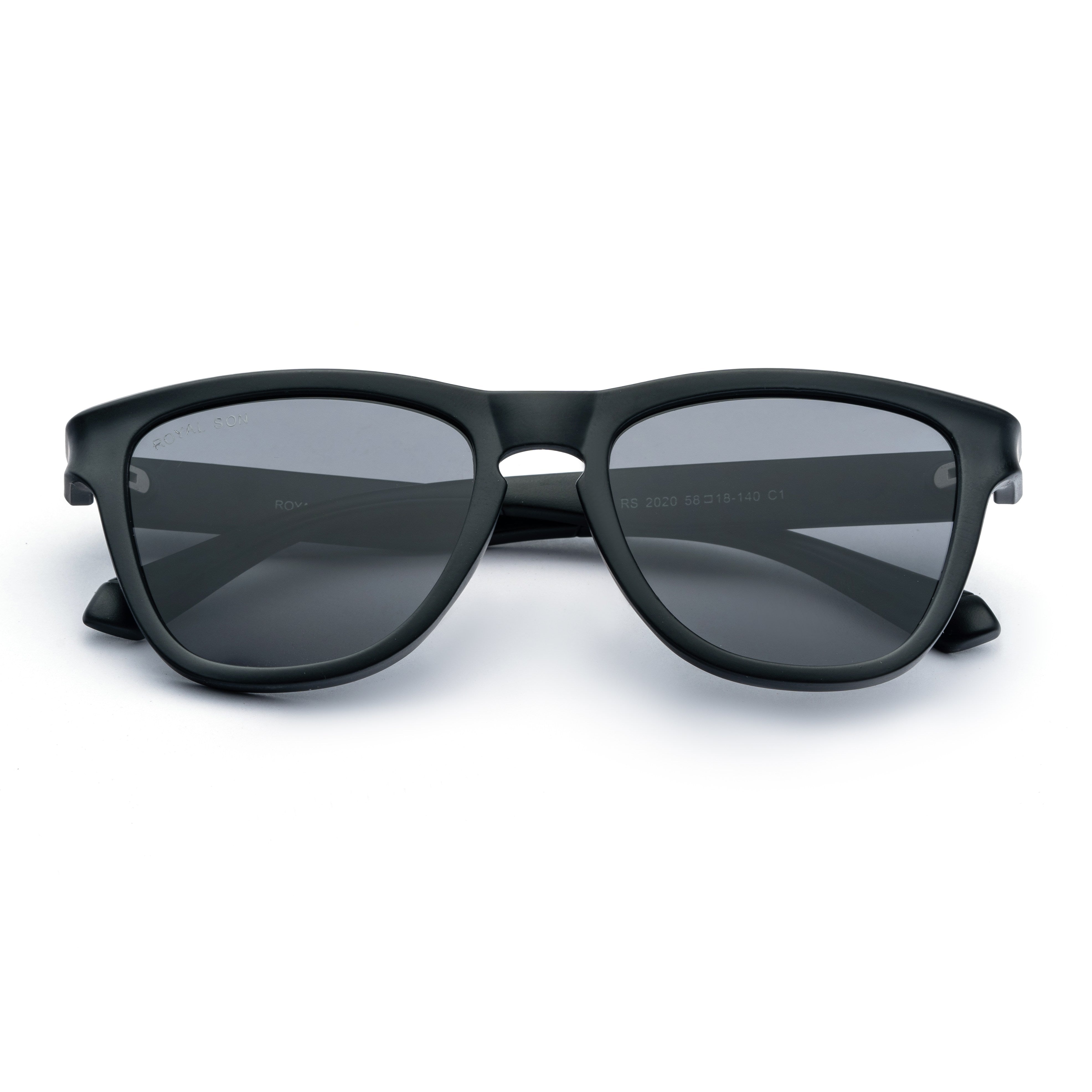 ROYAL SON Black Polarized Sunglasses for Men Women - SG-RS2020-C1