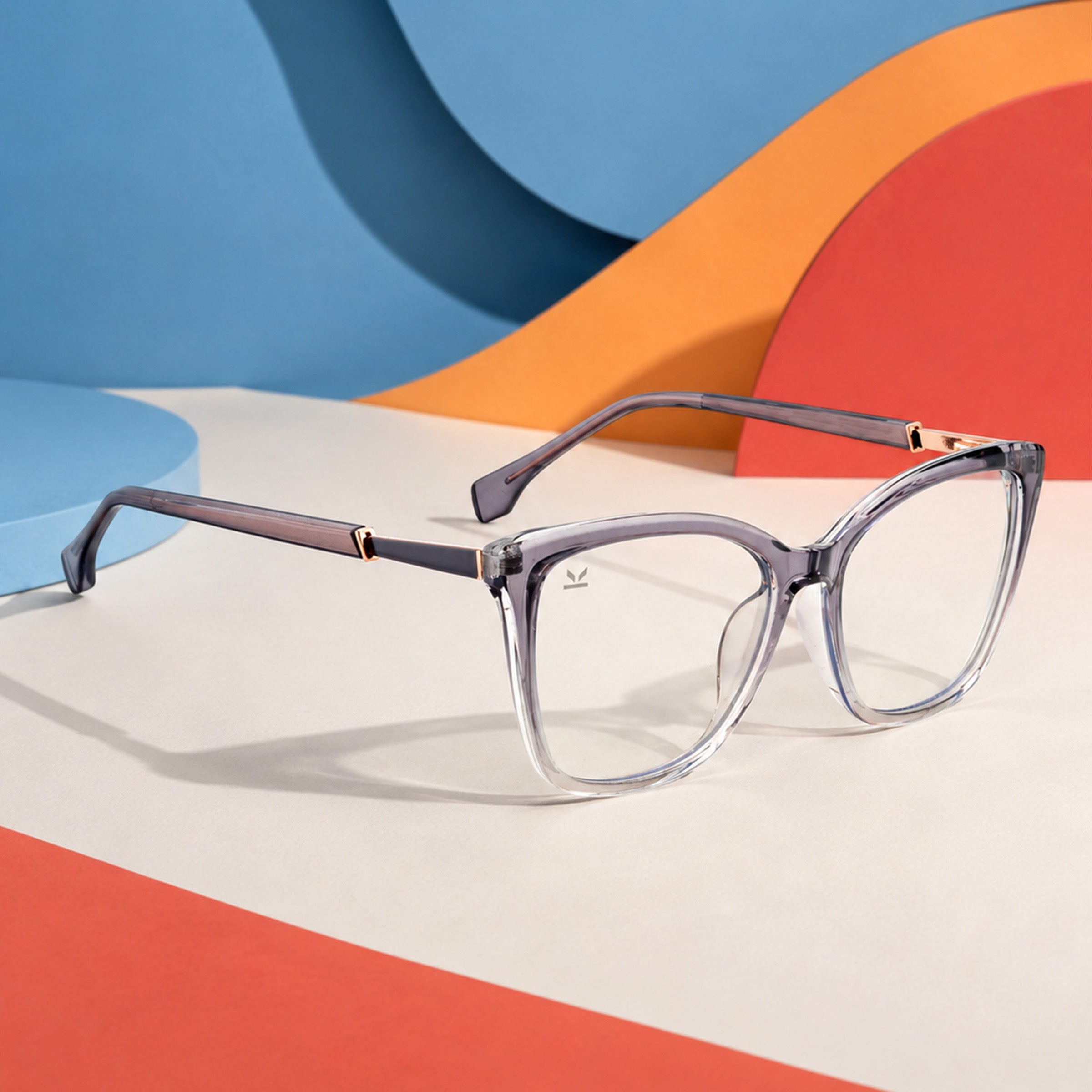 Perkey Square Cat Eye Anti Glare Spectacles Frames For Women – OPTL0028-C2