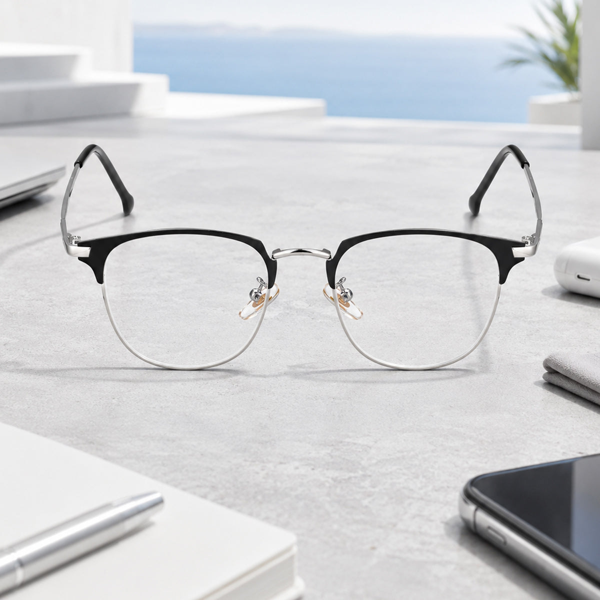 Royal Son Round Blue Ray Cut Men Women Eye Glasses - SF0022-C2