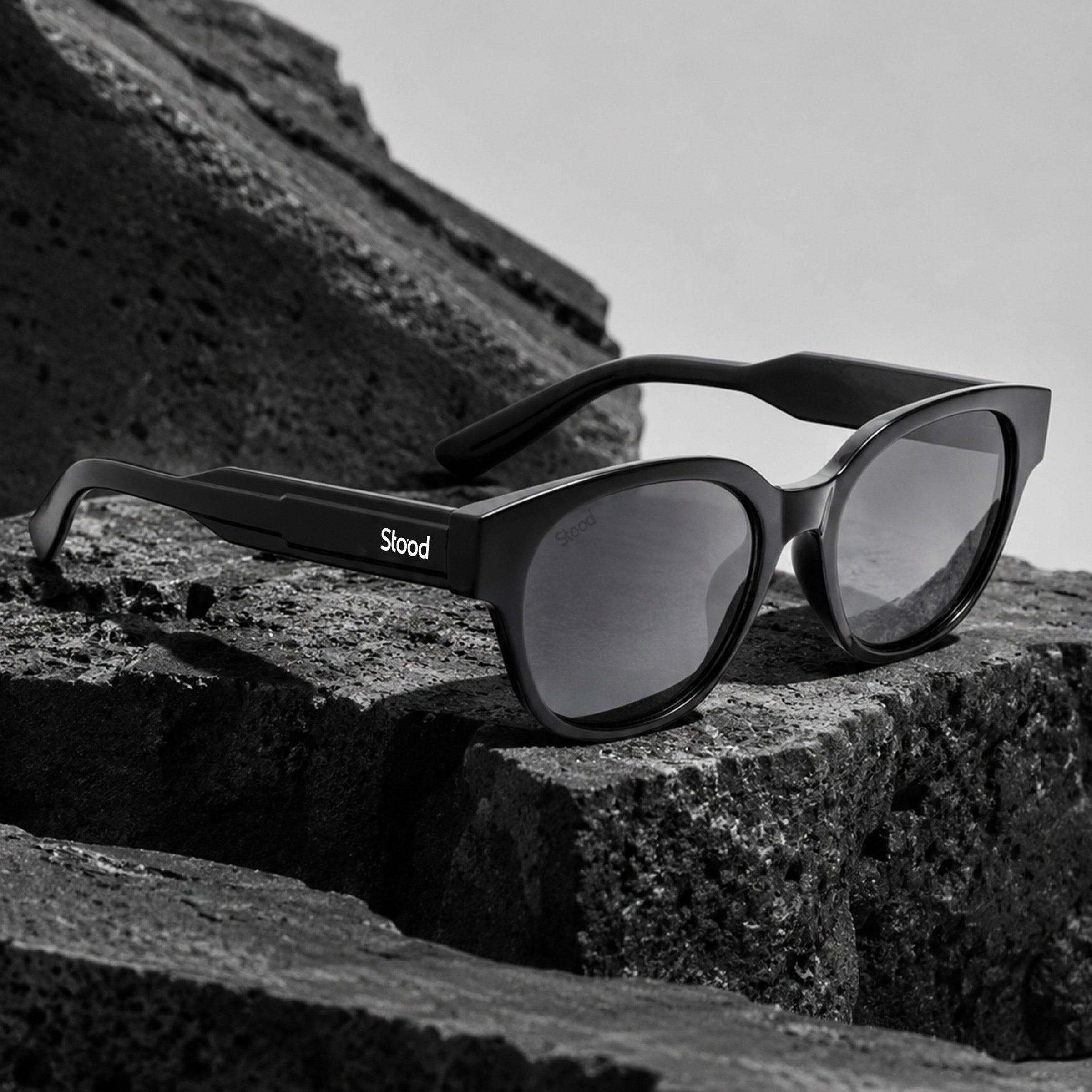 Stood Square UV Protected Black Sunglasses For Men & Women - SG-STD0034-C1