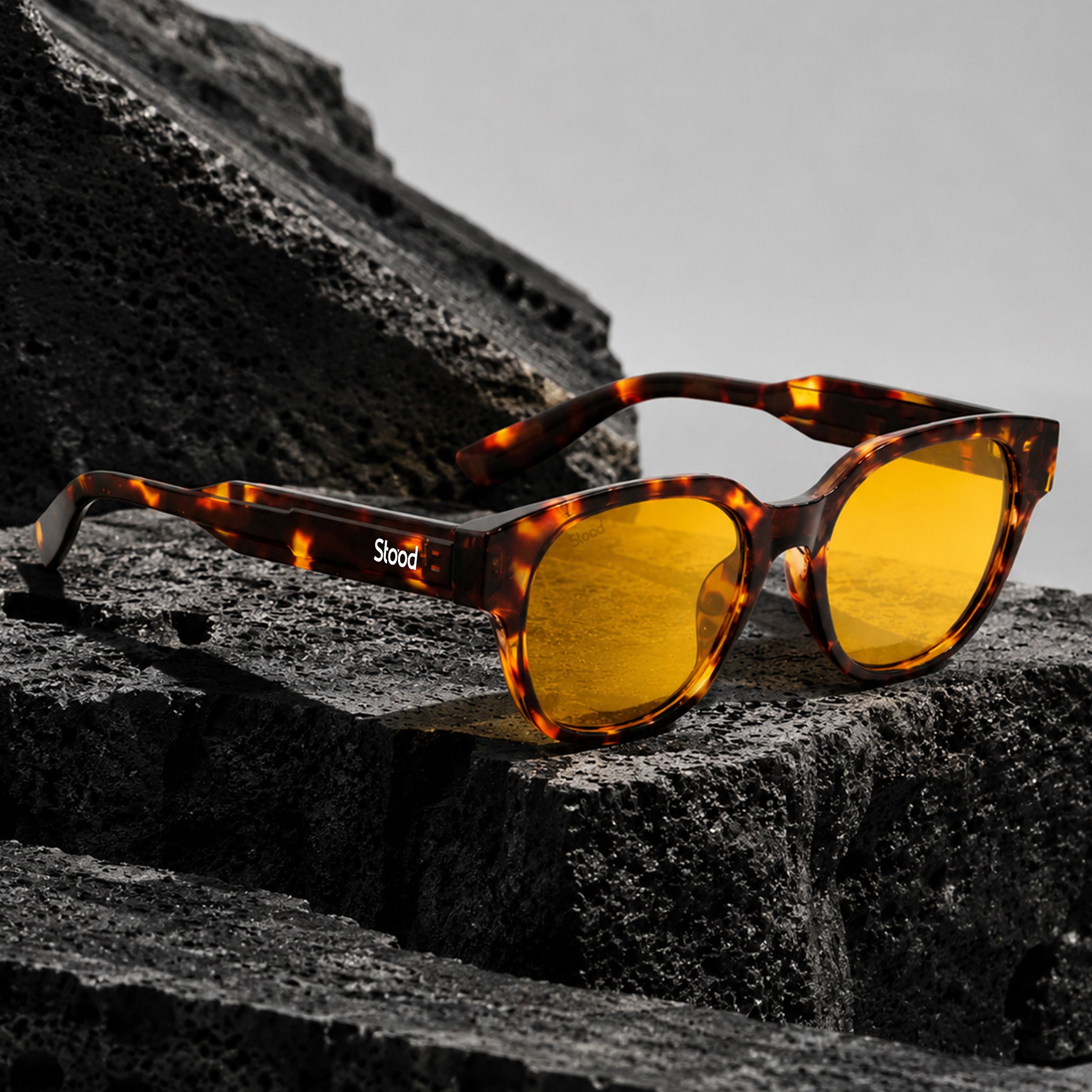 Stood Square UV Protected Brown Sunglasses For Men & Women - SG-STD0034-C3