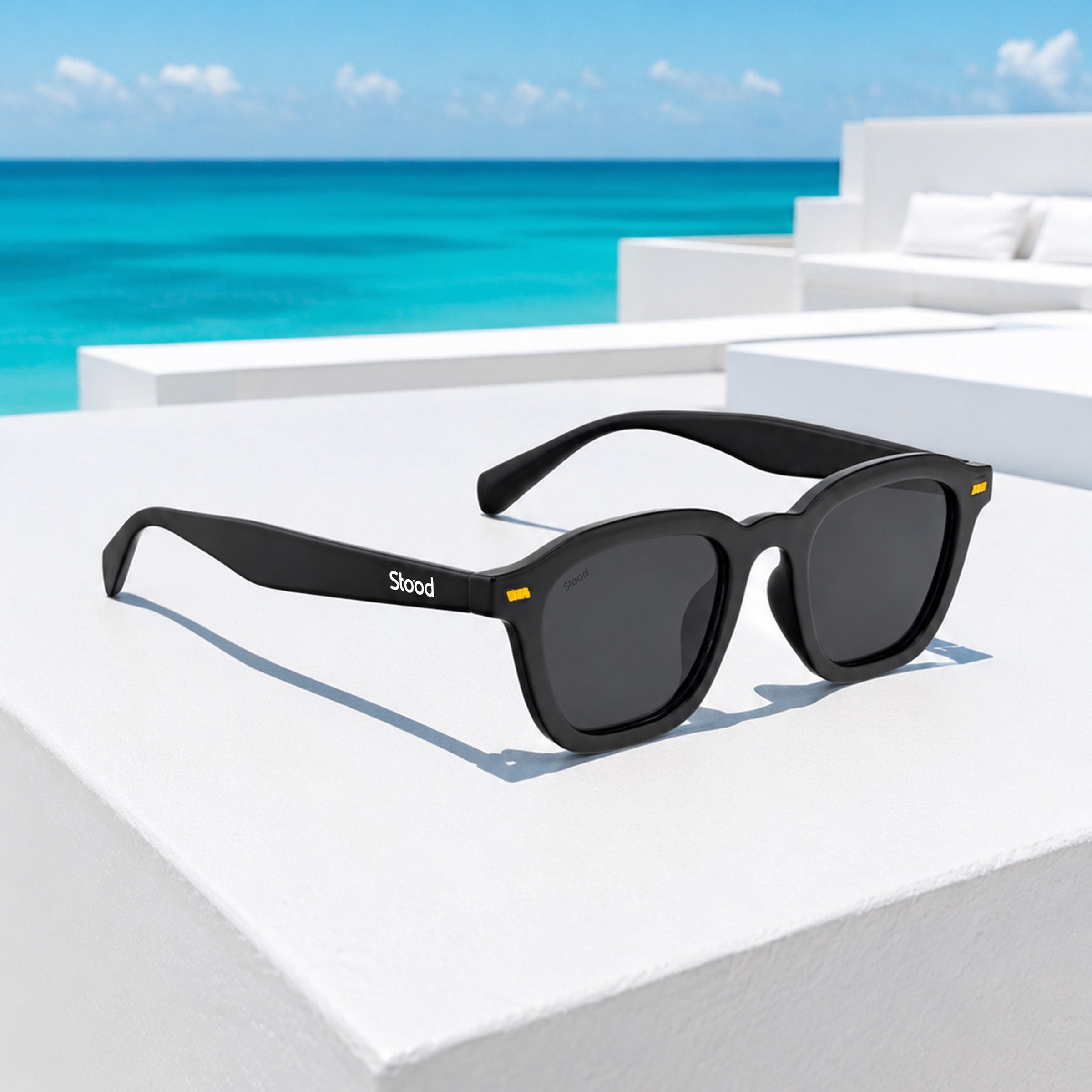 Stood Square Black UV Protection Sunglasses For Men & Women Stylish – SG-STD0016-C1