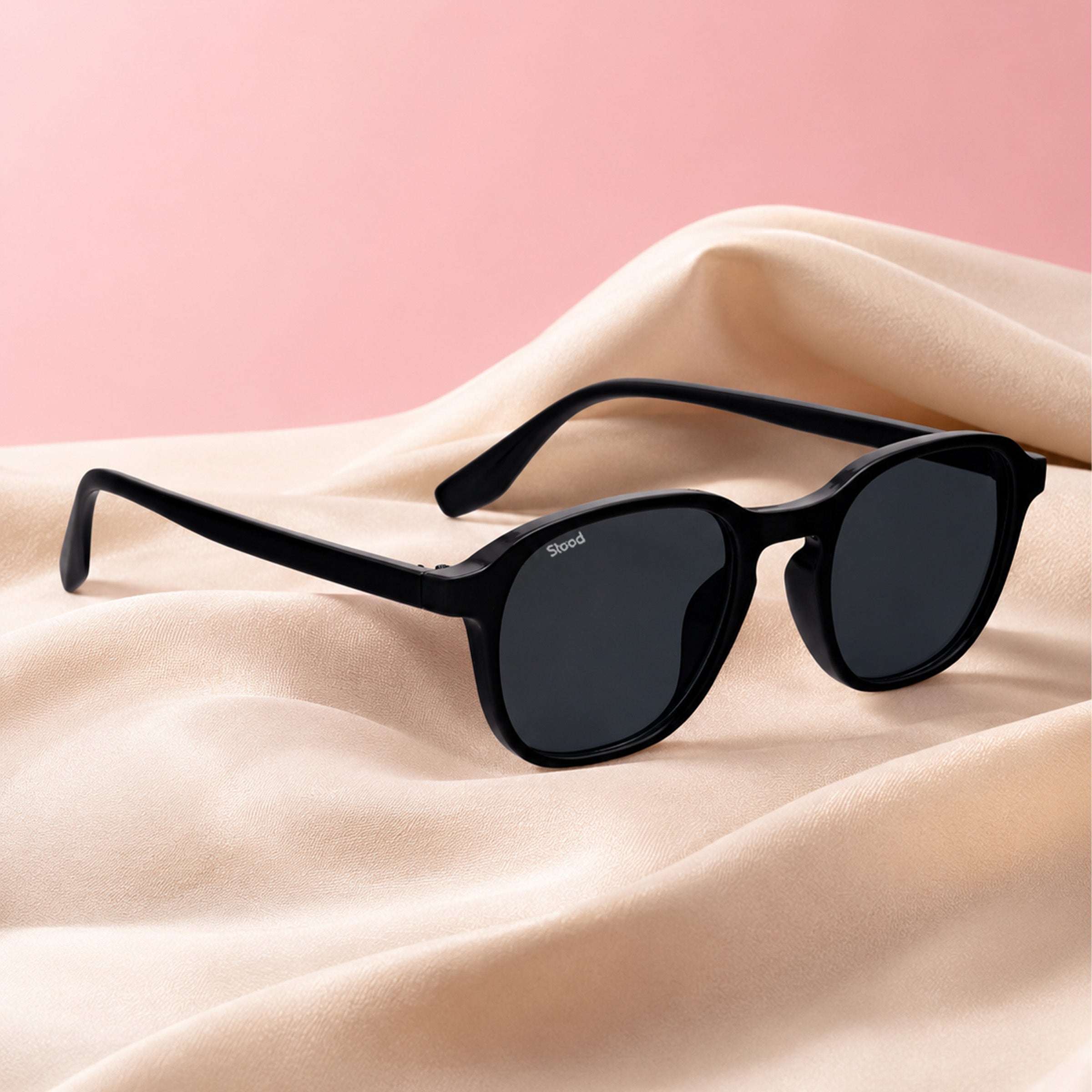 Stood Retro Square Black UV Protection Sunglasses For Men & Women Stylish – SG-STD0011-C1