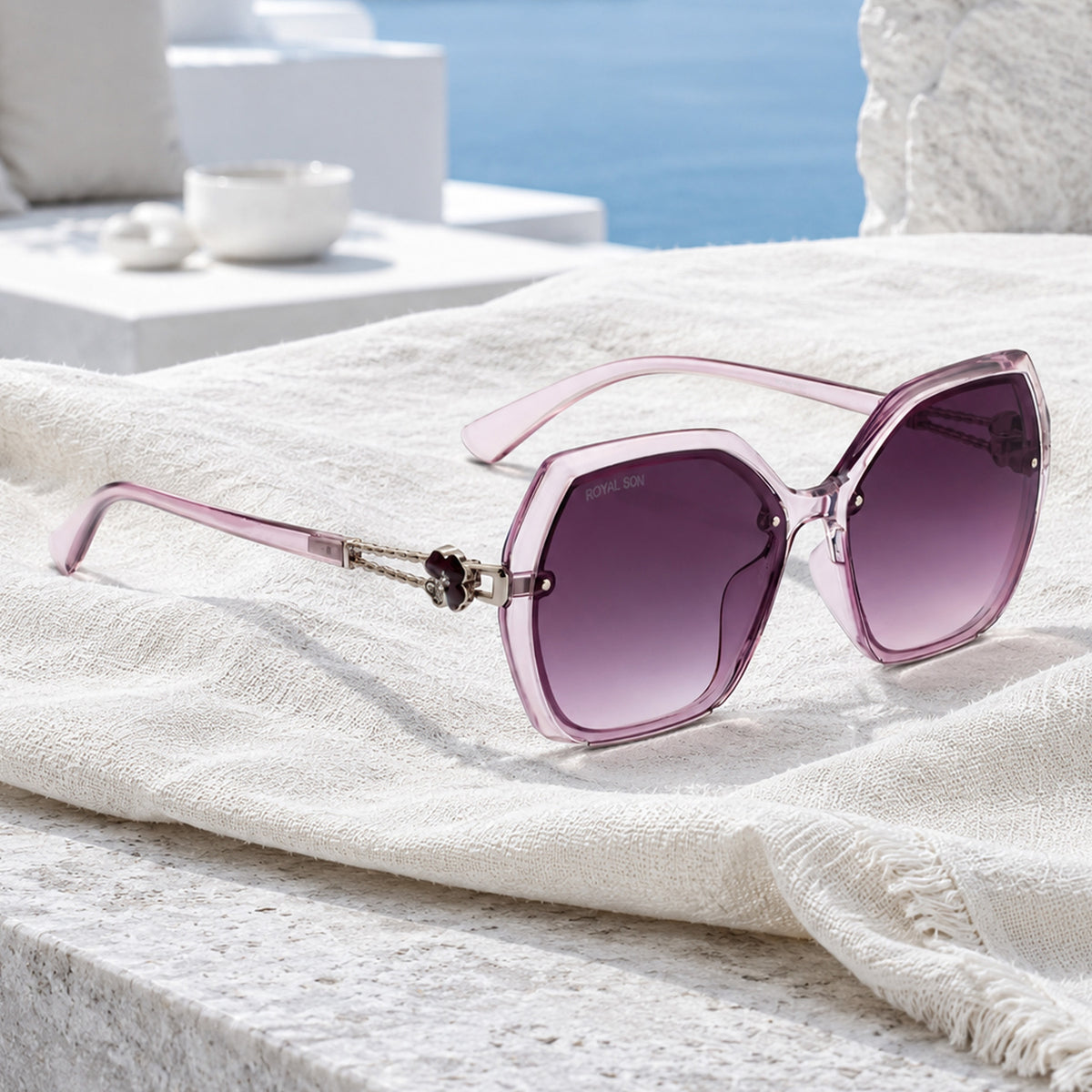 Royal Son Oversized Butterfly UV Protected Women Sunglasses - CHIWM00115-C3