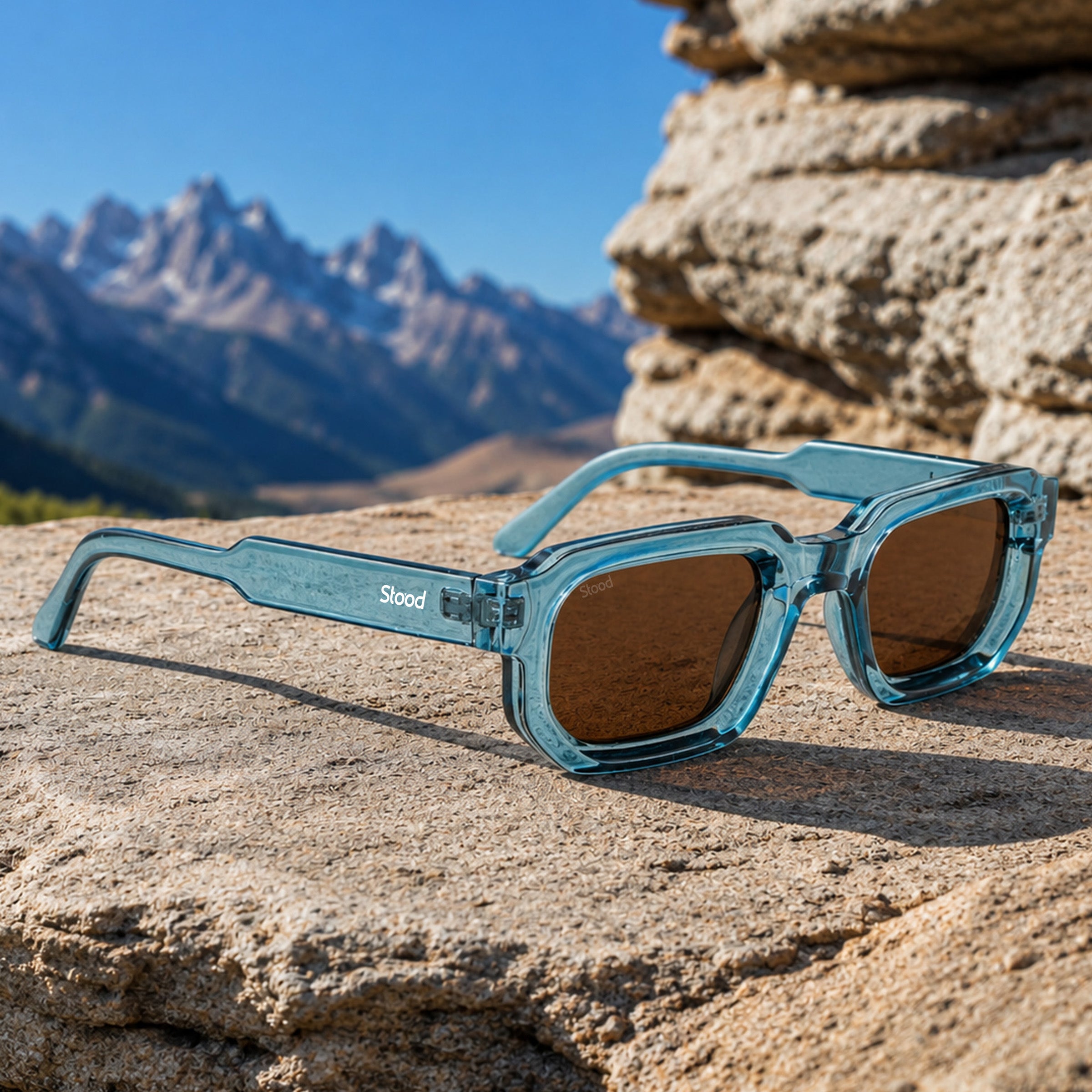Stood Retro Square Brown UV Protection Goggles For Men & Women Sunglasses – SG-STD0025-C3
