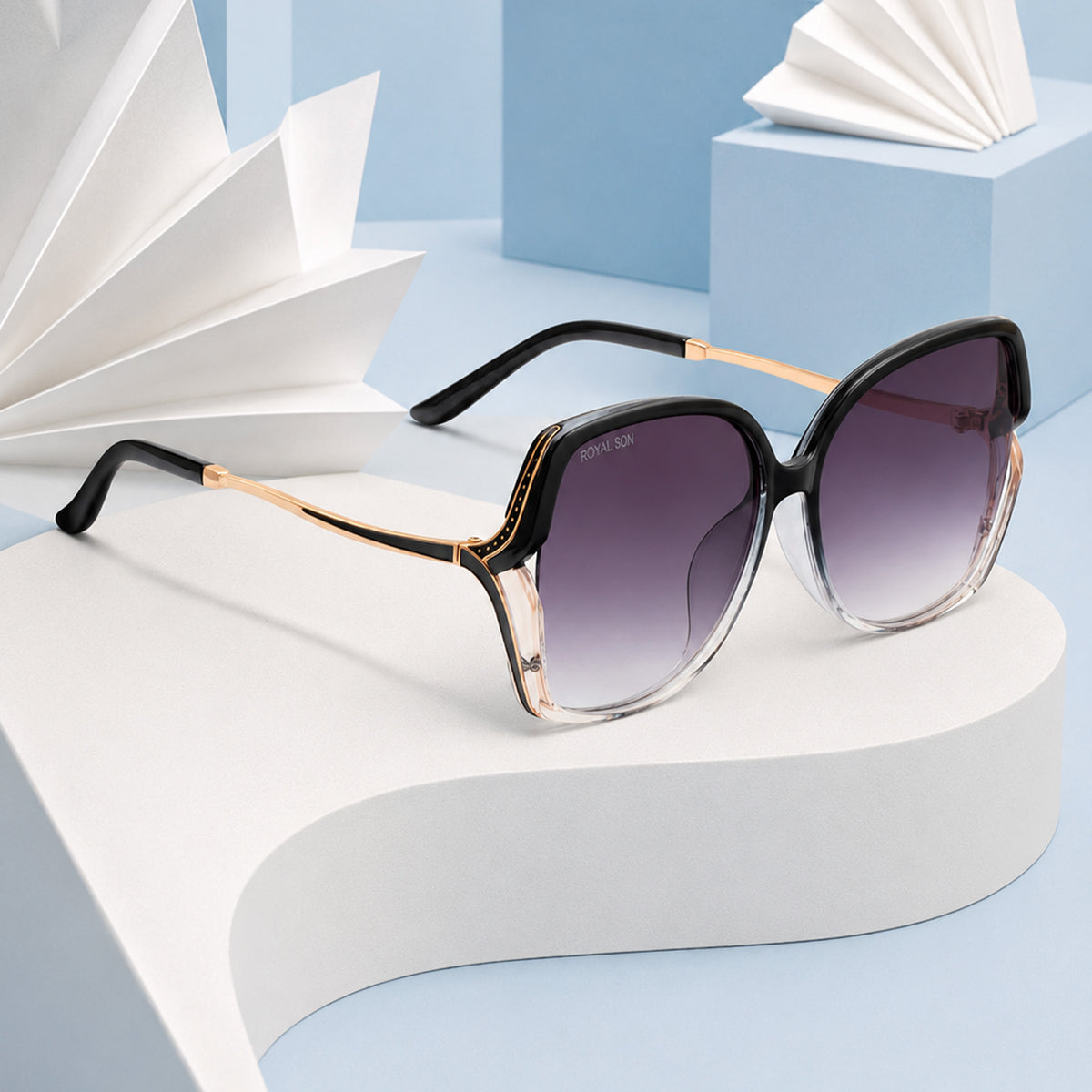 Royal Son Oversized Butterfly UV Protected Women Sunglasses - CHIWM00113-C2