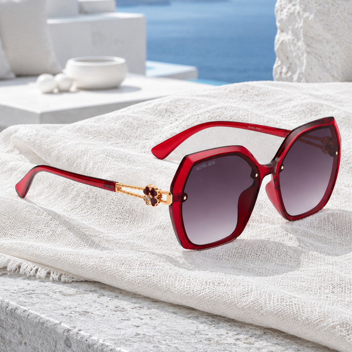 Royal Son Oversized Butterfly UV Protected Women Sunglasses - CHIWM00115-C6