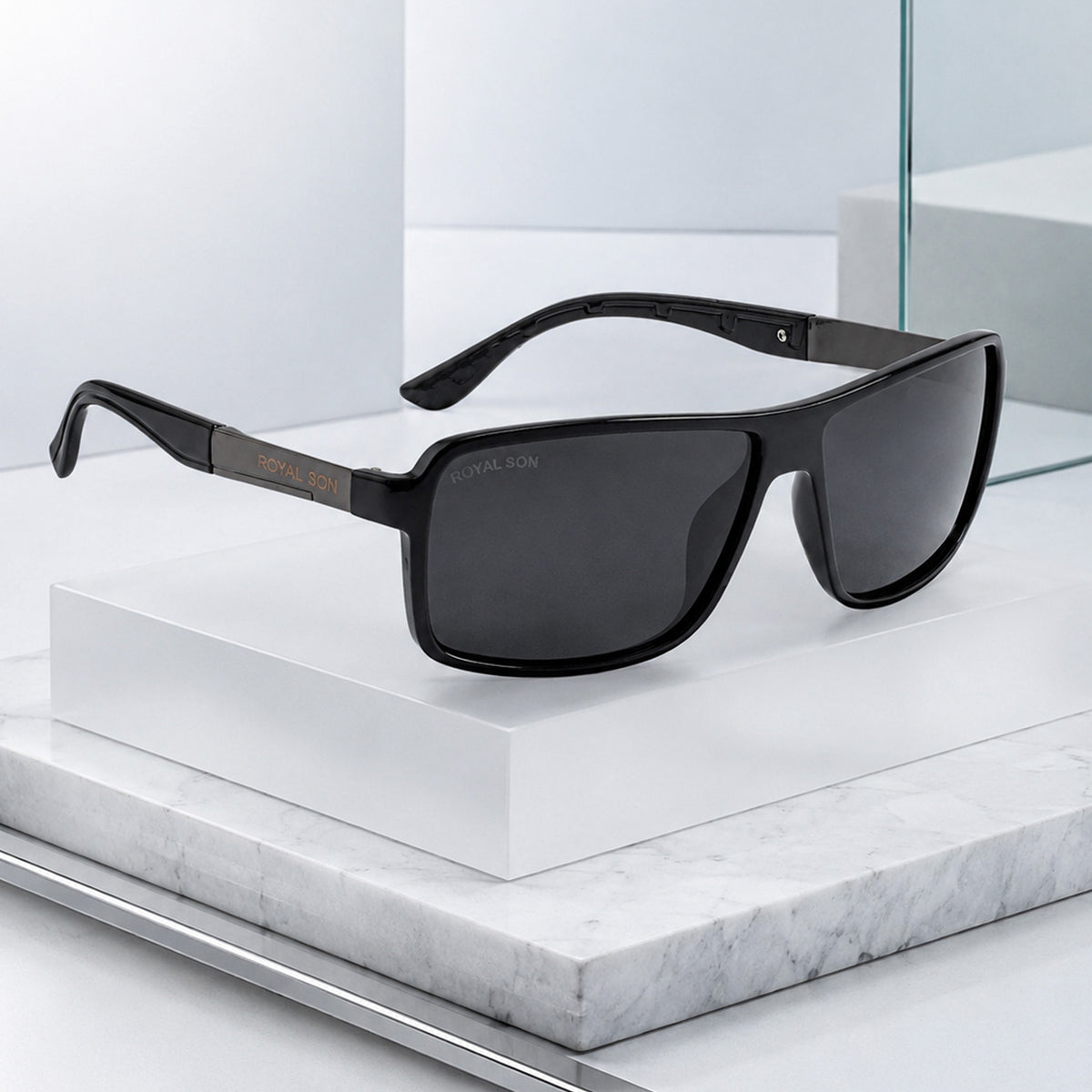 Royal Son Rectangular UV Protection Men Sunglasses - CHI00123-C1