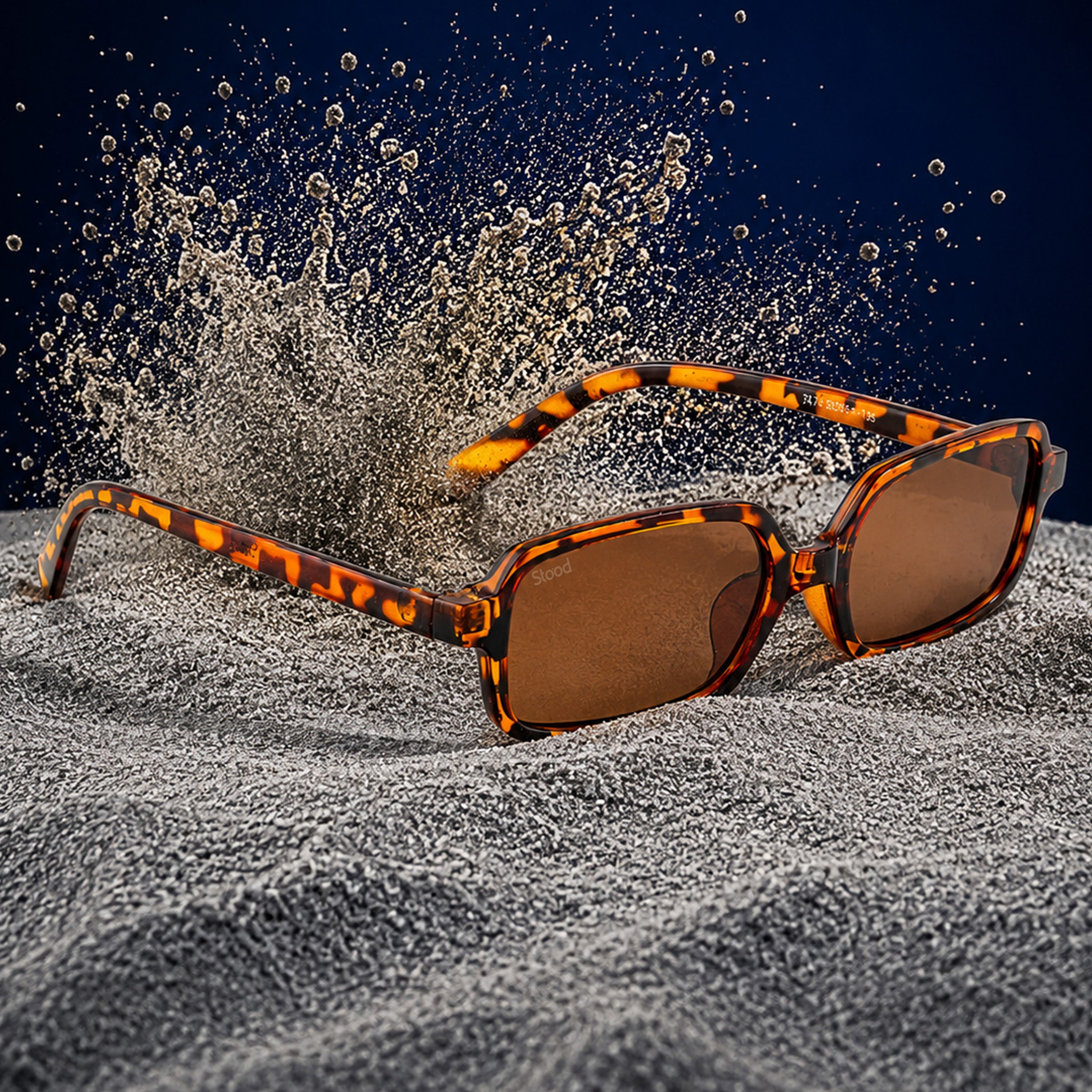 Stood Retro Square Brown UV Protection Goggles For Men & Women Sunglasses – SG-STD0018-C3