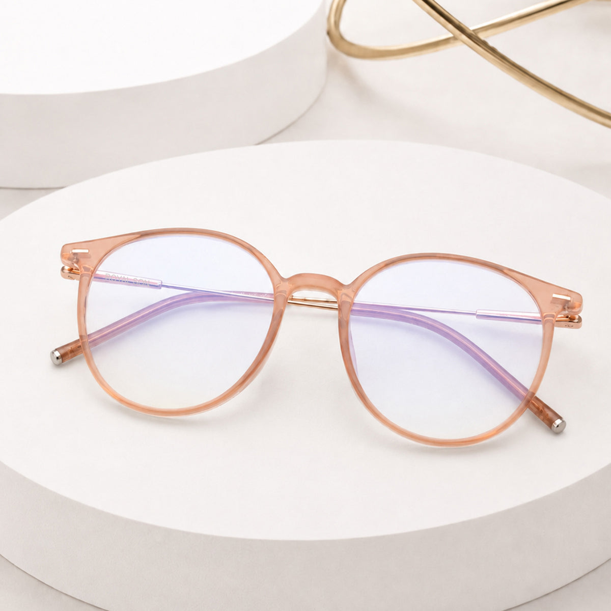 Royal Son Round Pink Blue Light Blocking Blue Cut Eyeglasses Men Women - SF0089-C3