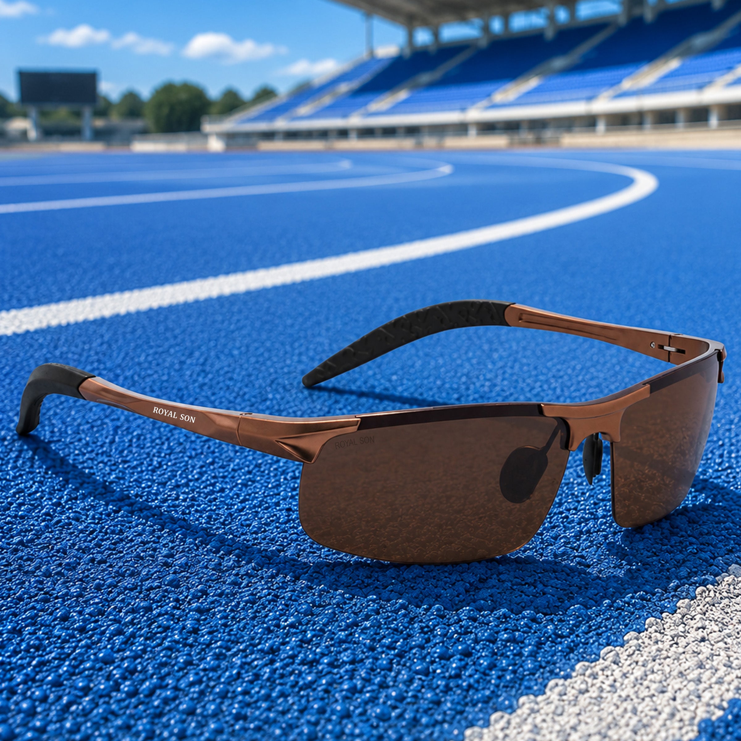 Royal Son Wrap-Around Polarized Men Sunglasses - CHI0094-C3