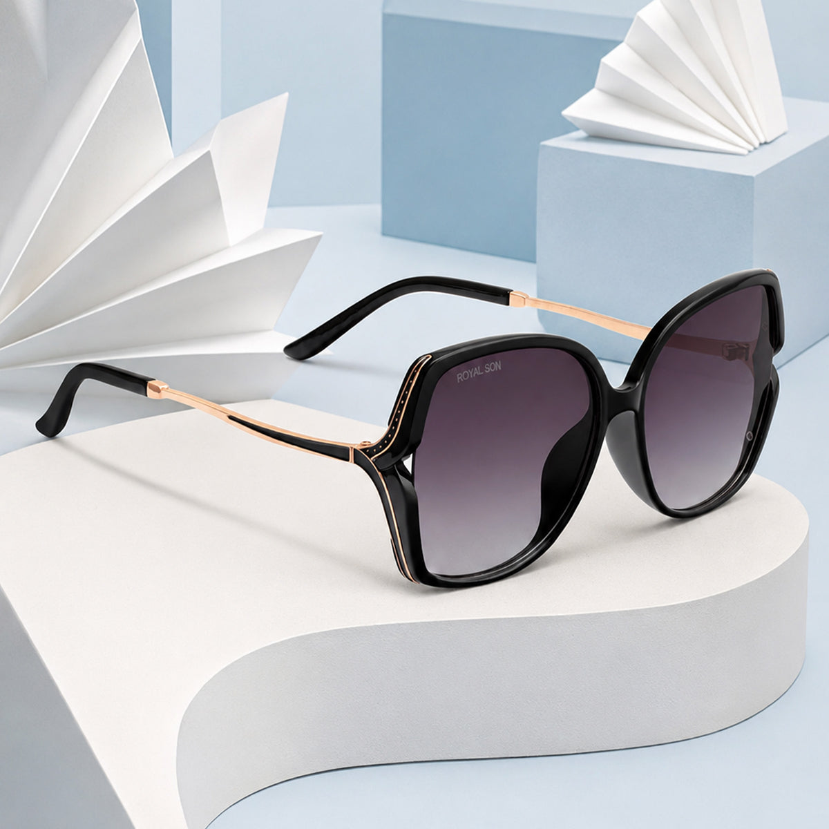 Royal Son Oversized Butterfly UV Protected Women Sunglasses - CHIWM00113-C1