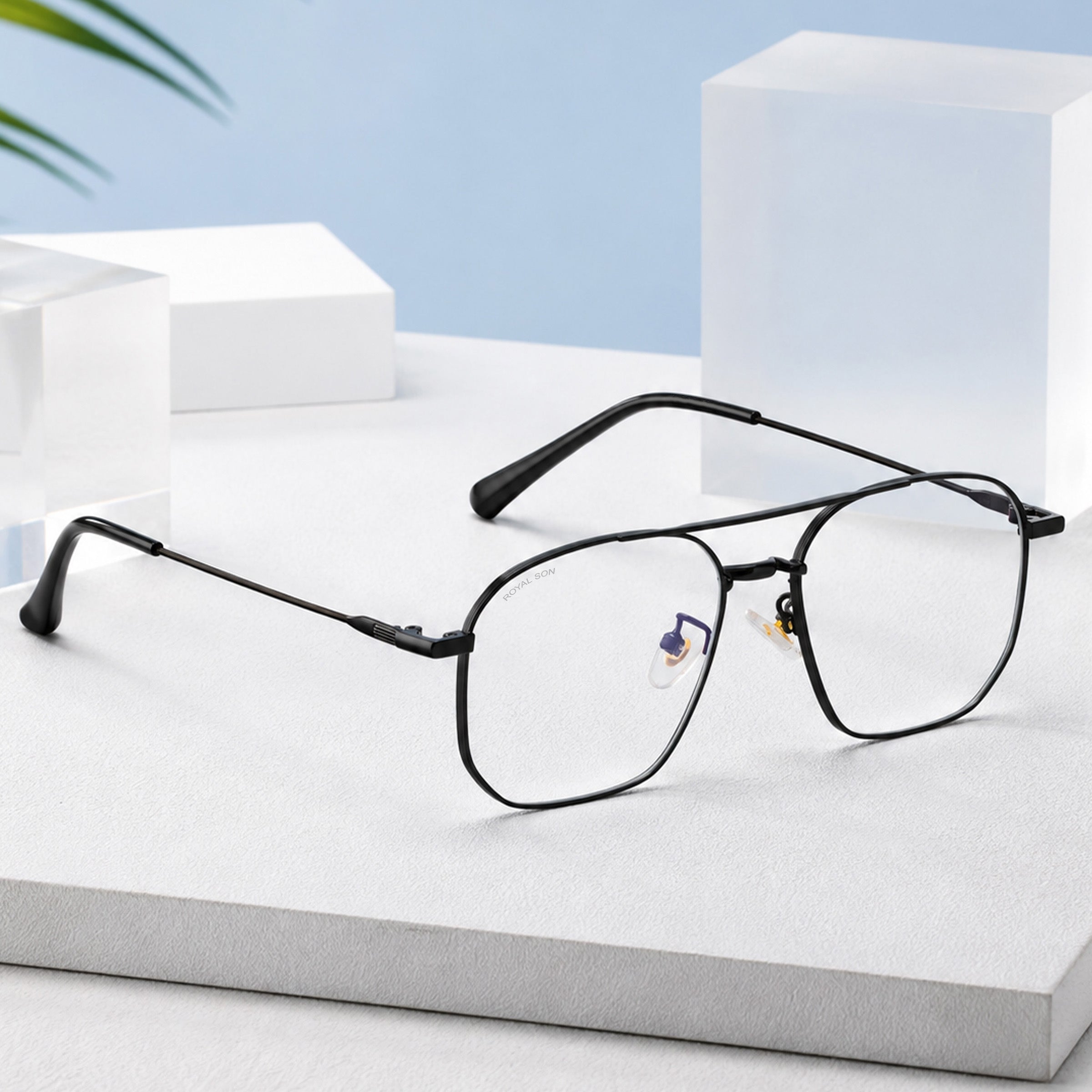 Royal Son Square Blue Ray Cut Men Women Eye Glasses - SF0020-C1