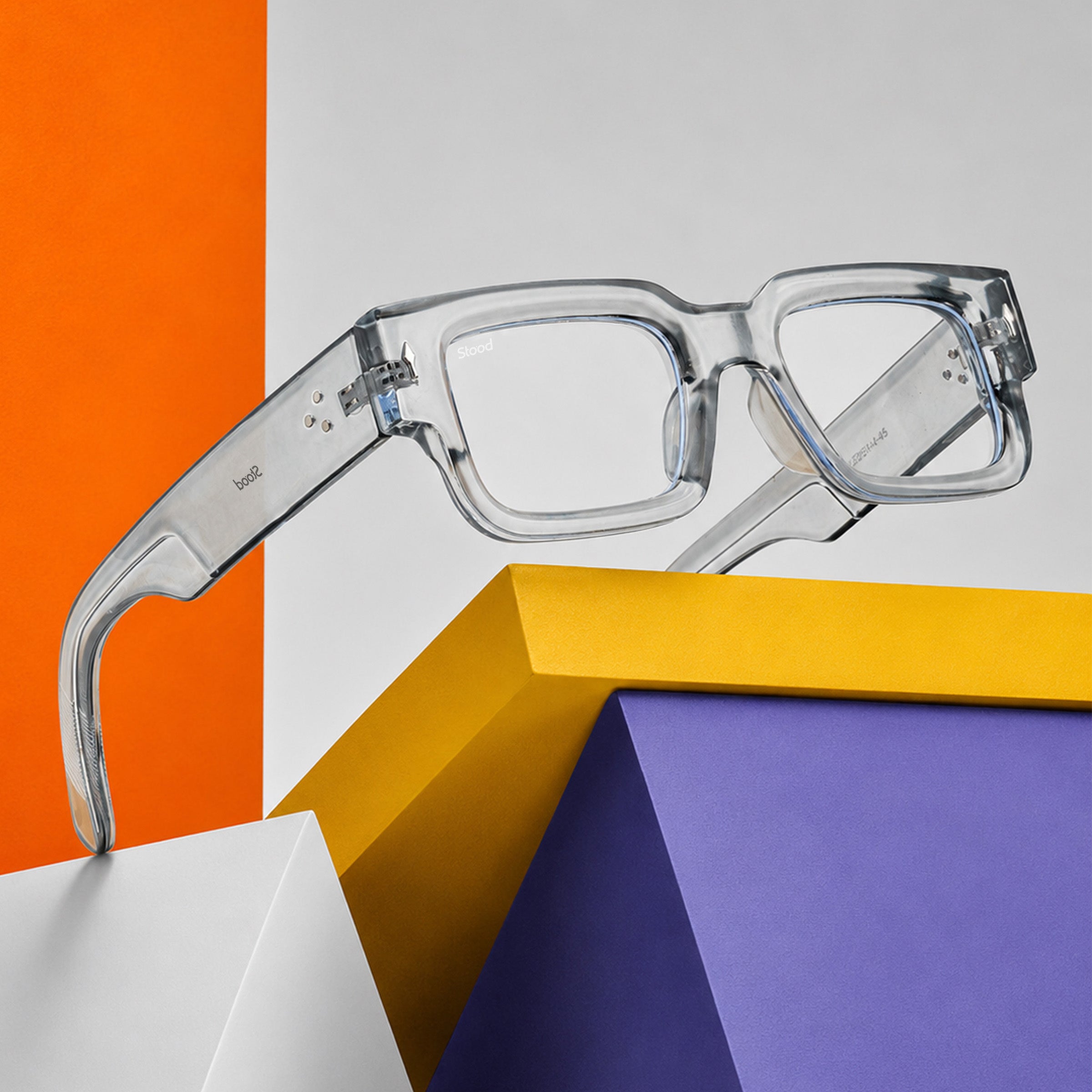 Stood Square Anti Glare Spectacles Frames For Men & Women – SF-STD0014-C2
