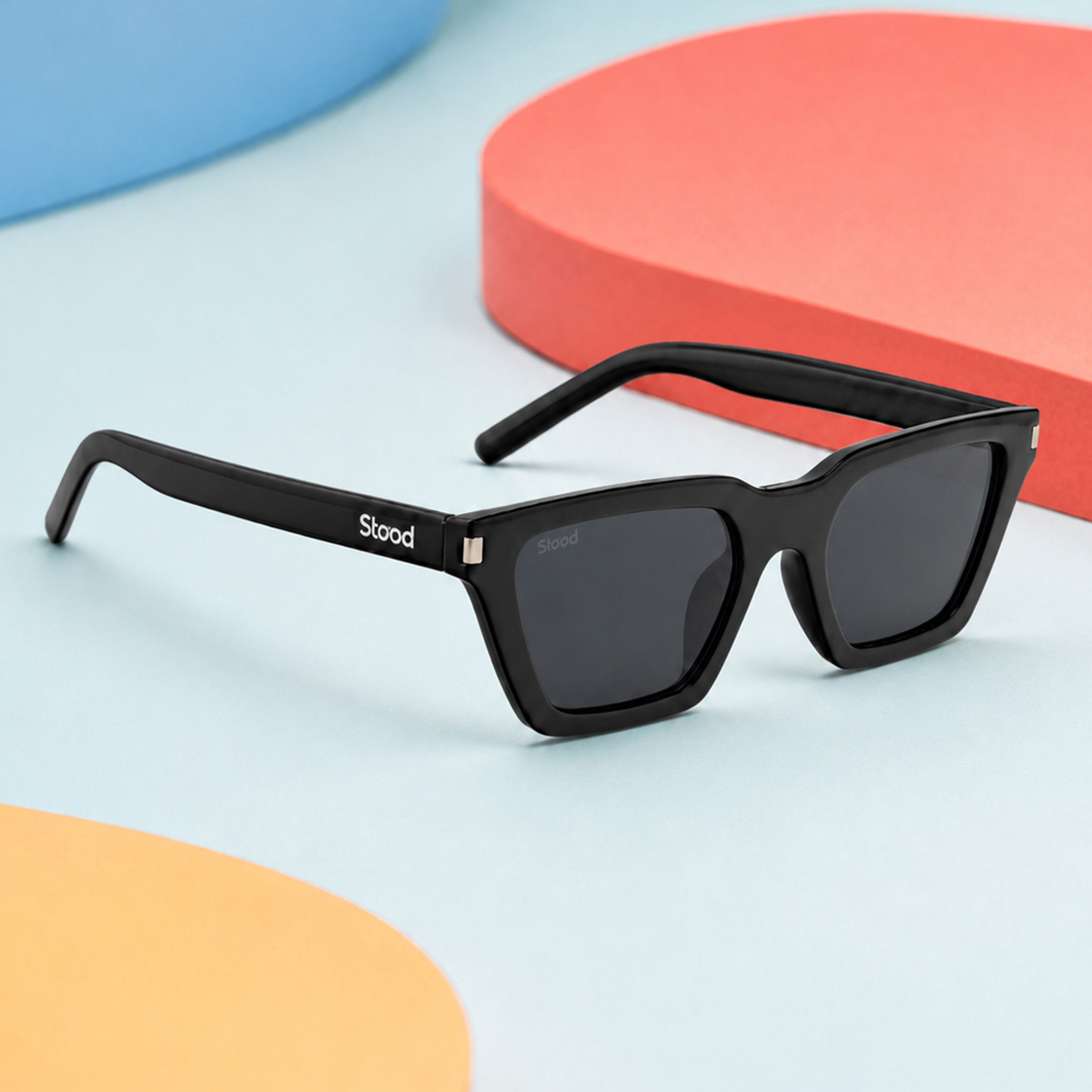Stood Cat Eye Square Black UV Protection Sunglasses For Men & Women Stylish – SG-STD0012-C1