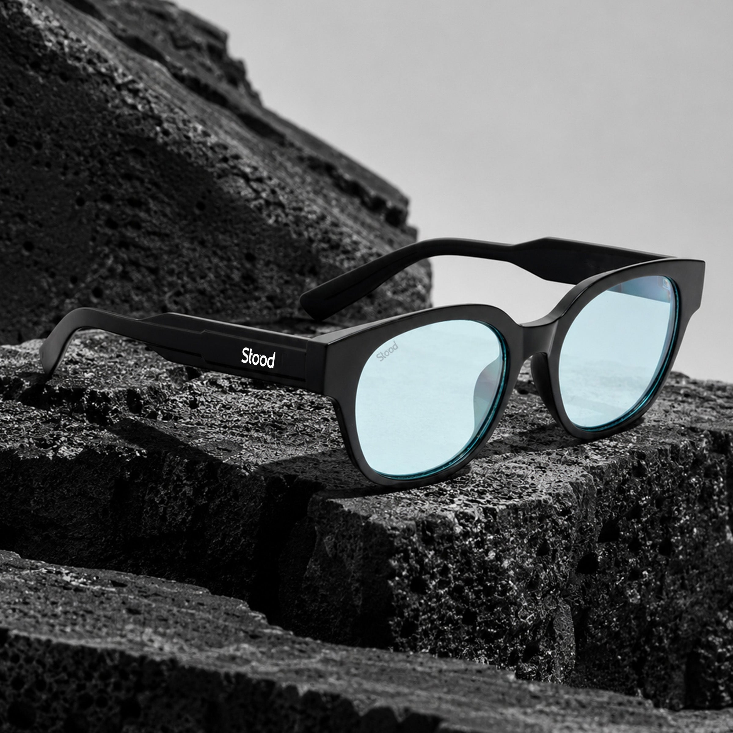 Stood Blue Square UV Protected Sunglasses For Men & Women - SG-STD0034-C2