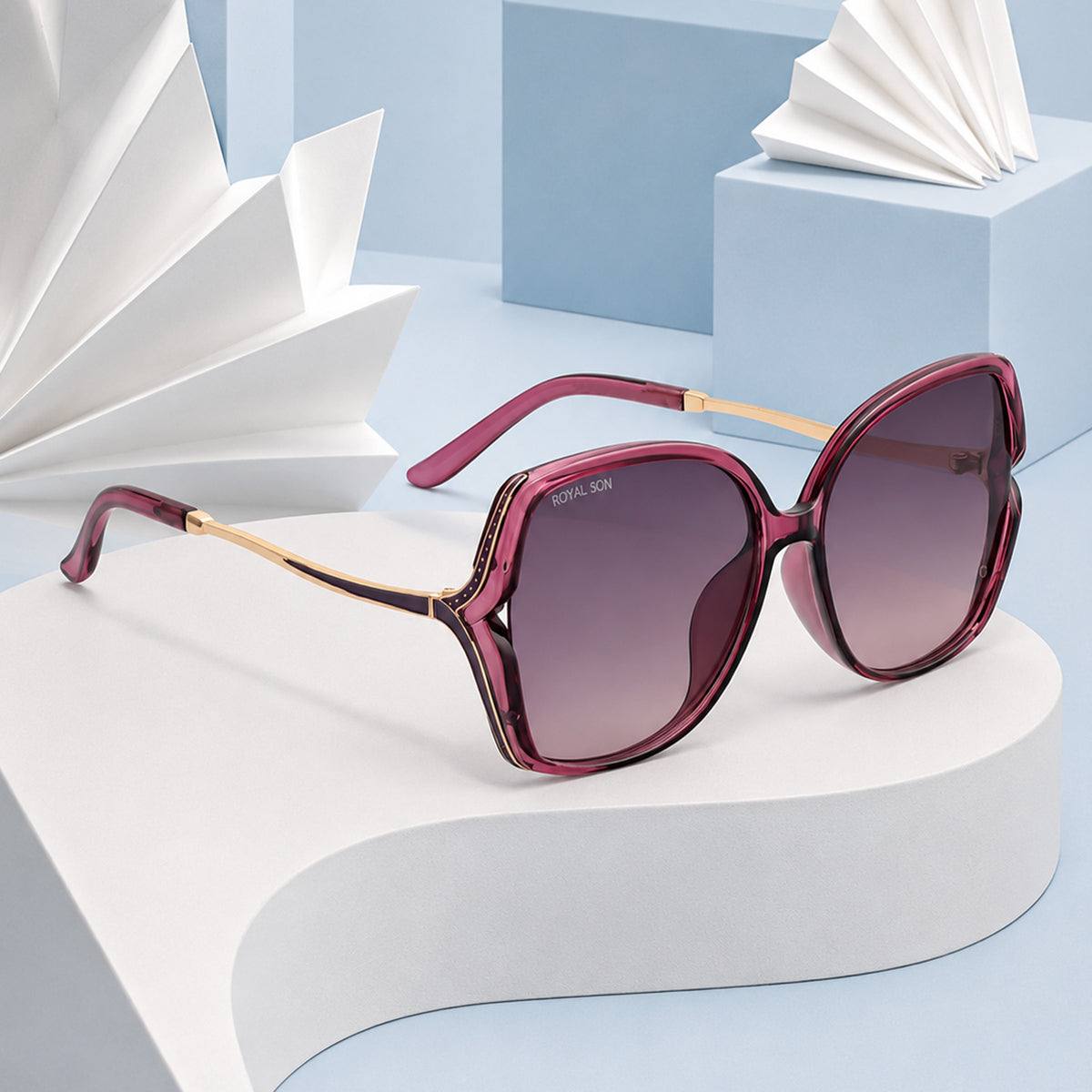 Royal Son Oversized Butterfly UV Protected Women Sunglasses - CHIWM00113-C4