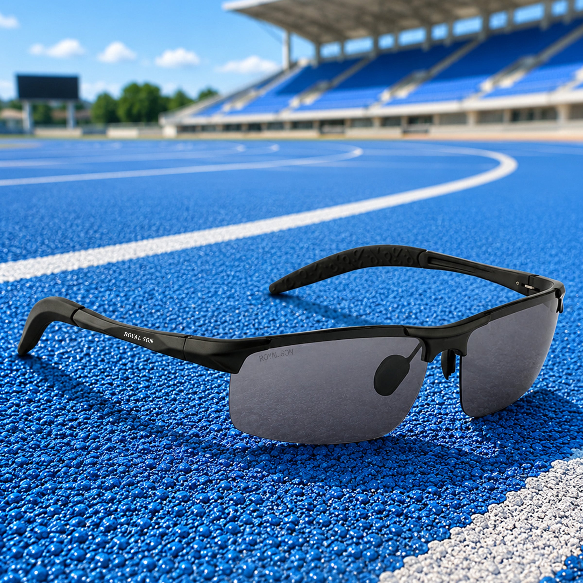 Royal Son Wrap-Around Polarized Men Sunglasses - CHI0094-C5
