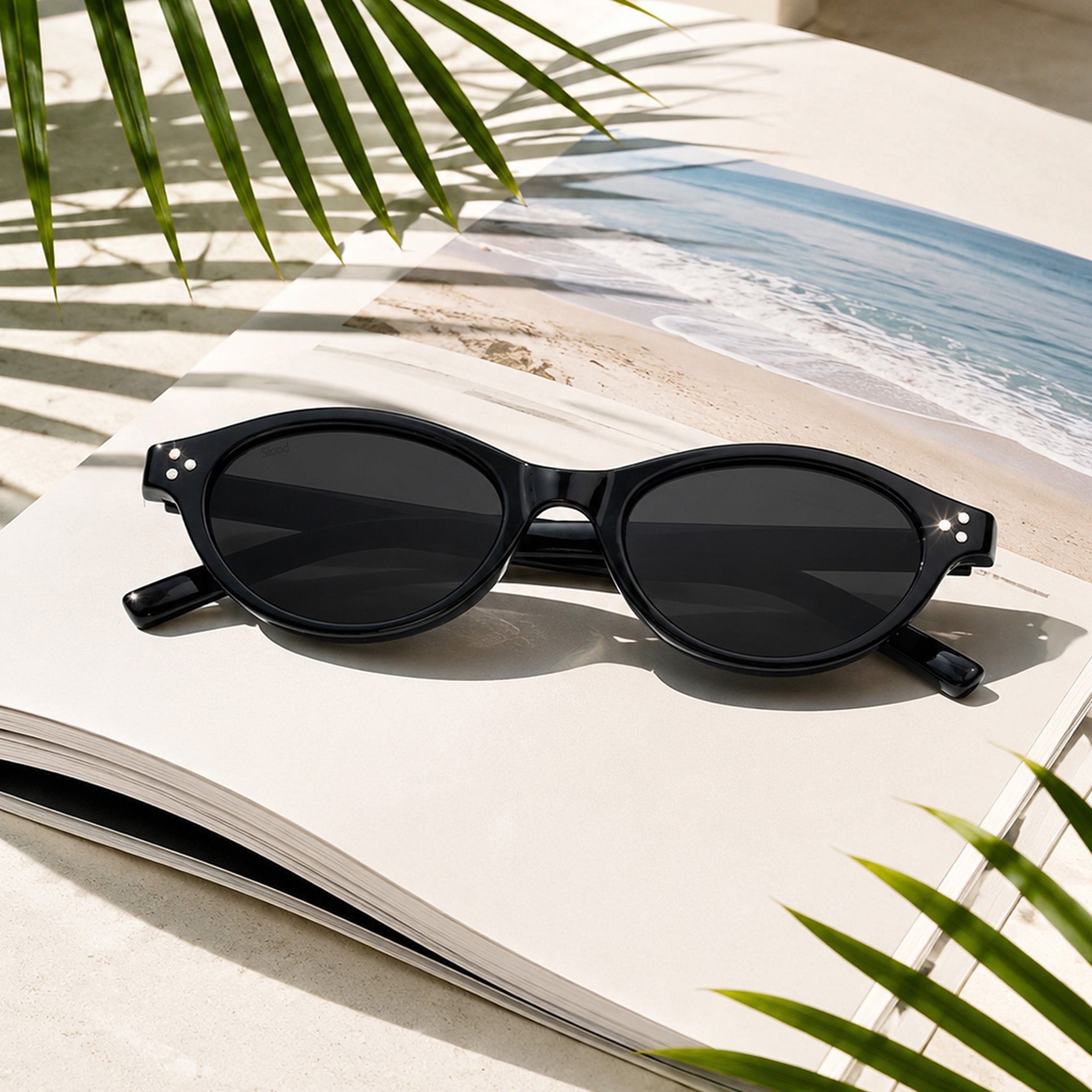 Stood Narrow Oval Black UV Protection Sunglasses For Men & Women Stylish – SG-STD0015-C1