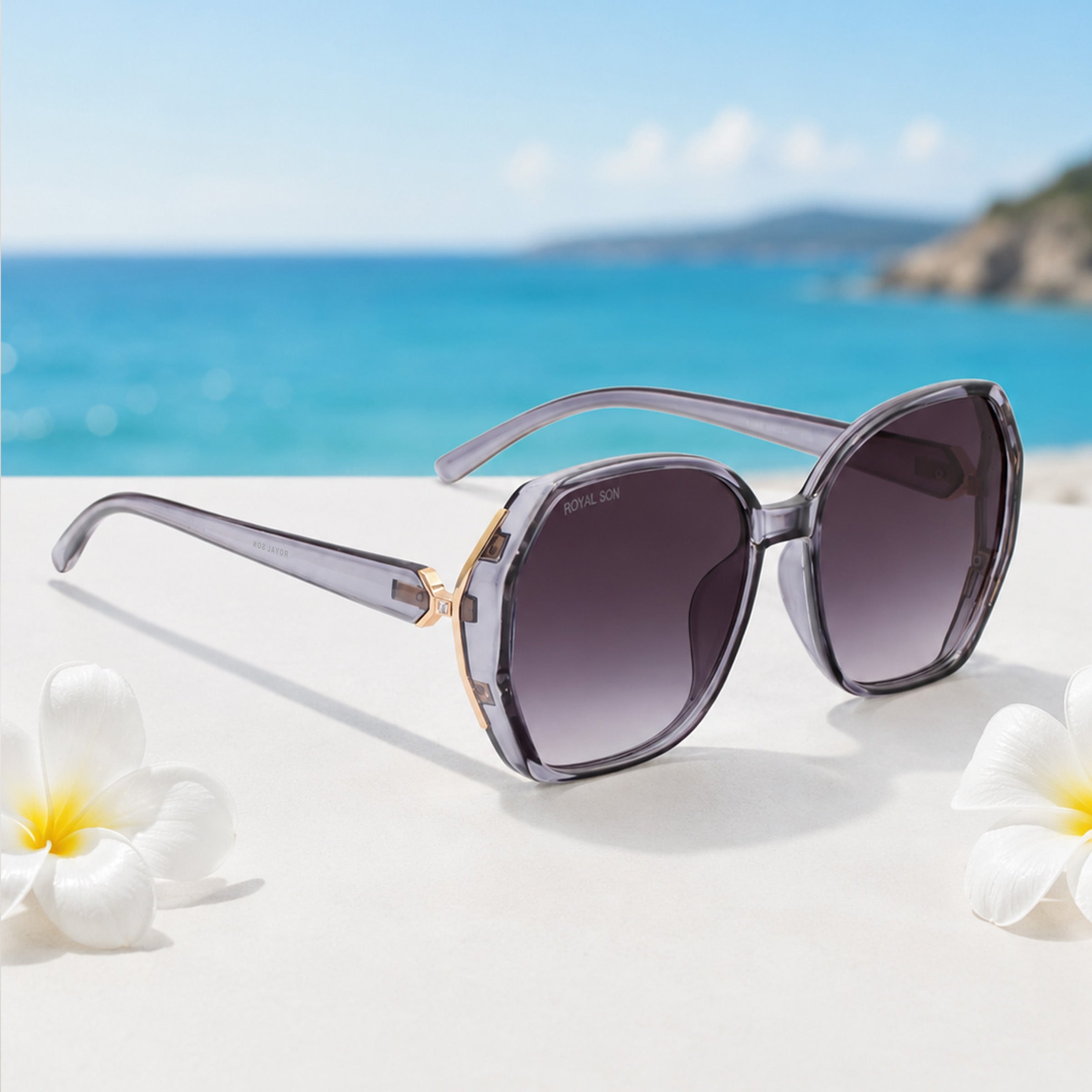 Royal Son Oversized Butterfly UV Protected Women Sunglasses - CHIWM00114-C2