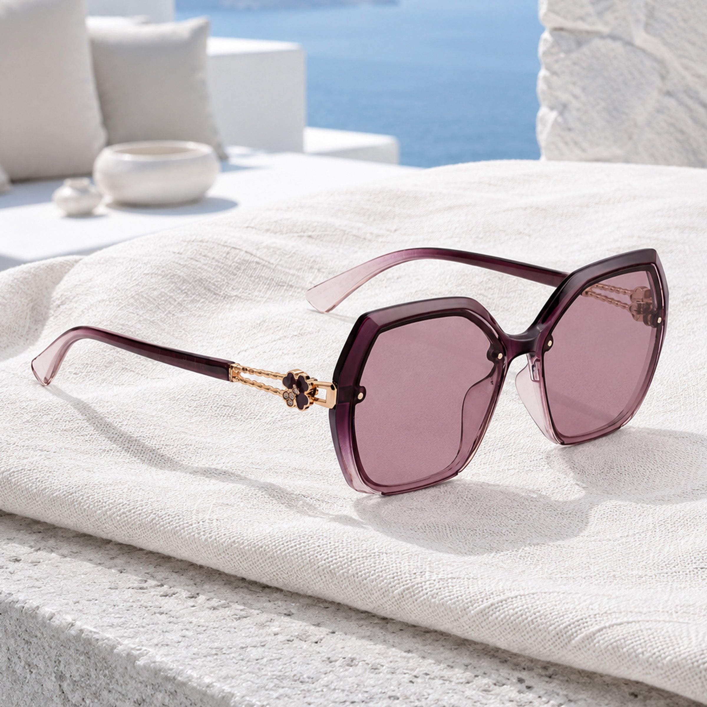 Royal Son Oversized Butterfly UV Protected Women Sunglasses - CHIWM00115-C5