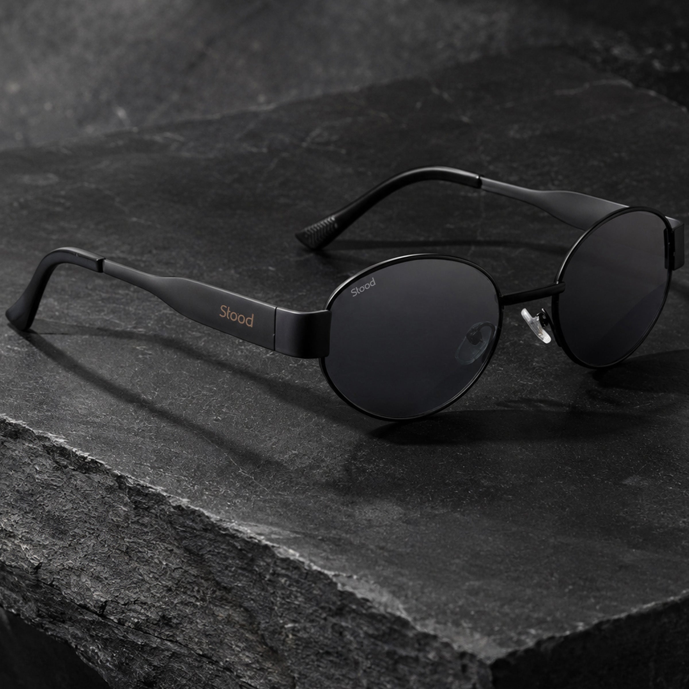 Stood Oval Black UV Protection Sunglasses For Men & Women Stylish – SG-STD0023-C1