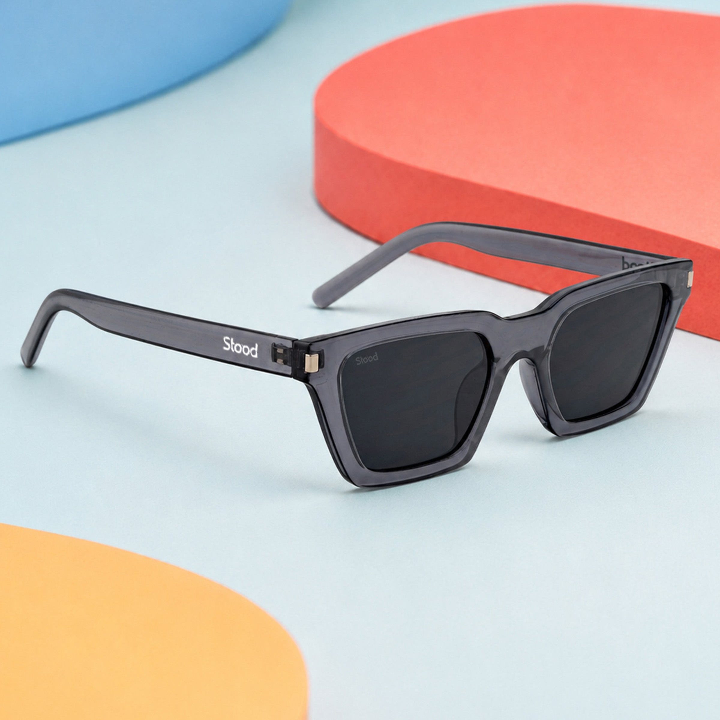 Stood Cat Eye Square Black UV Protection Chashma For Men & Women New Style – SG-STD0012-C2