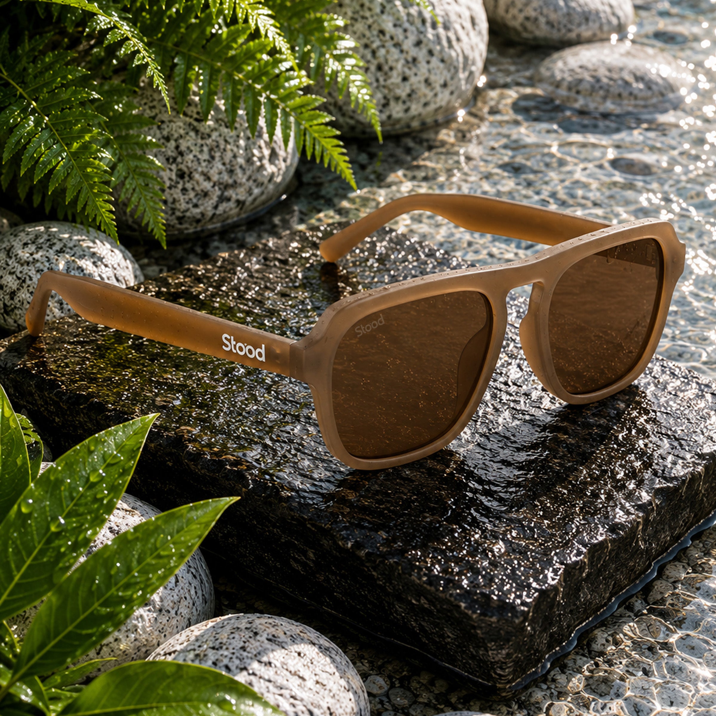 Stood Retro Square Brown UV Protection Goggles For Men & Women Sunglasses – SG-STD0024-C3