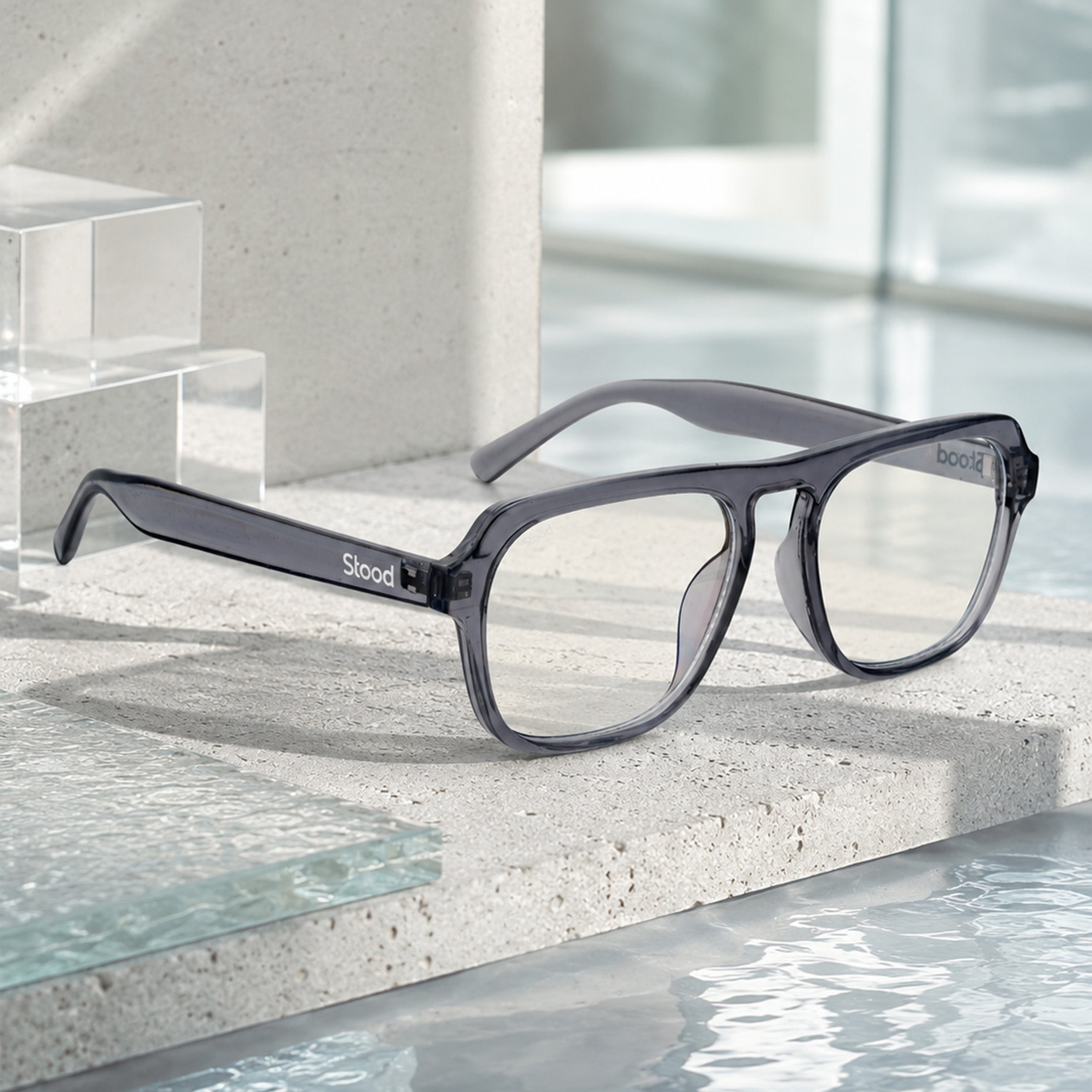 Stood Square Anti Glare Spectacles Frames For Men & Women – SF-STD0024-C2