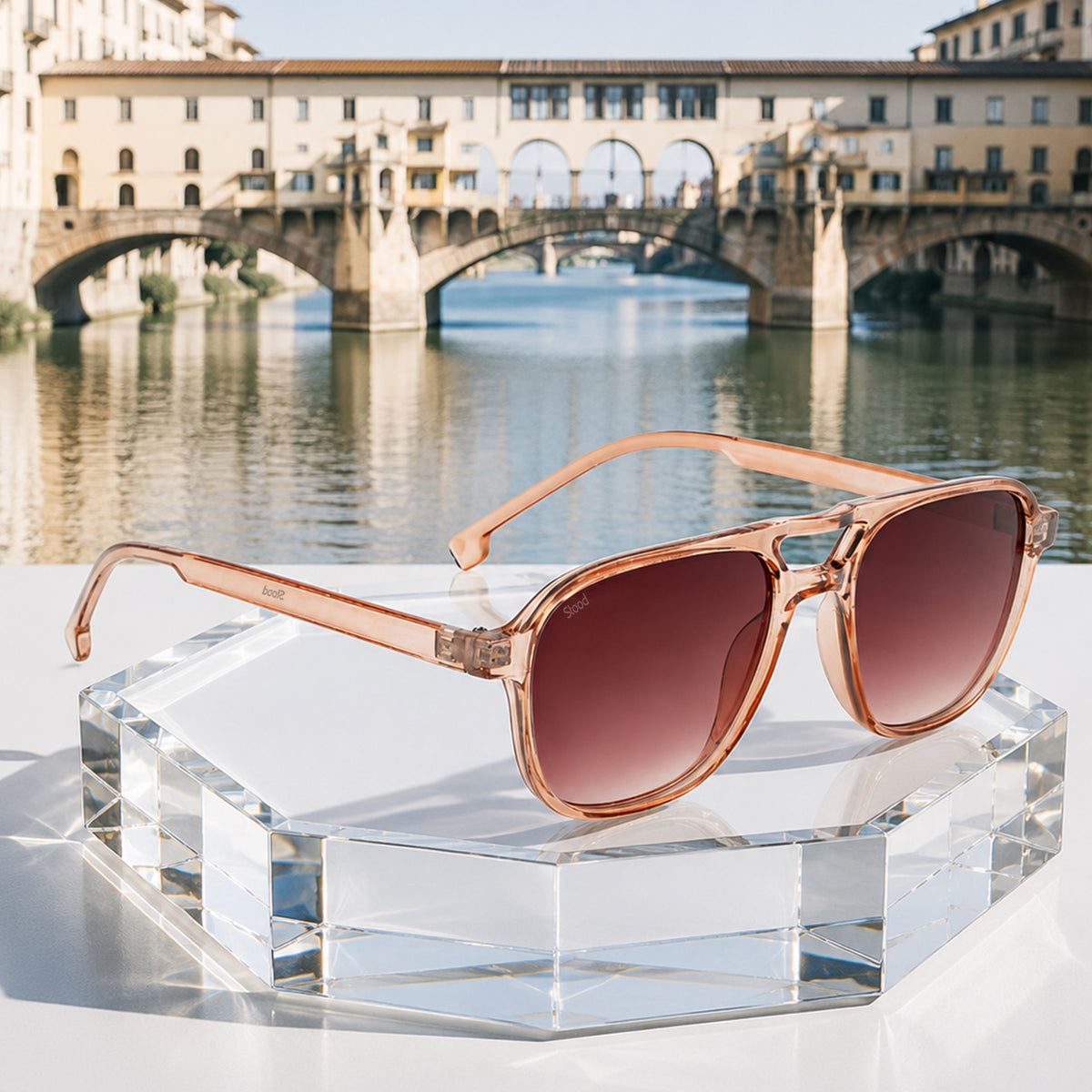 Stood Retro Square Brown UV Protection Goggles For Men & Women Sunglasses – SG-STD0017-C3
